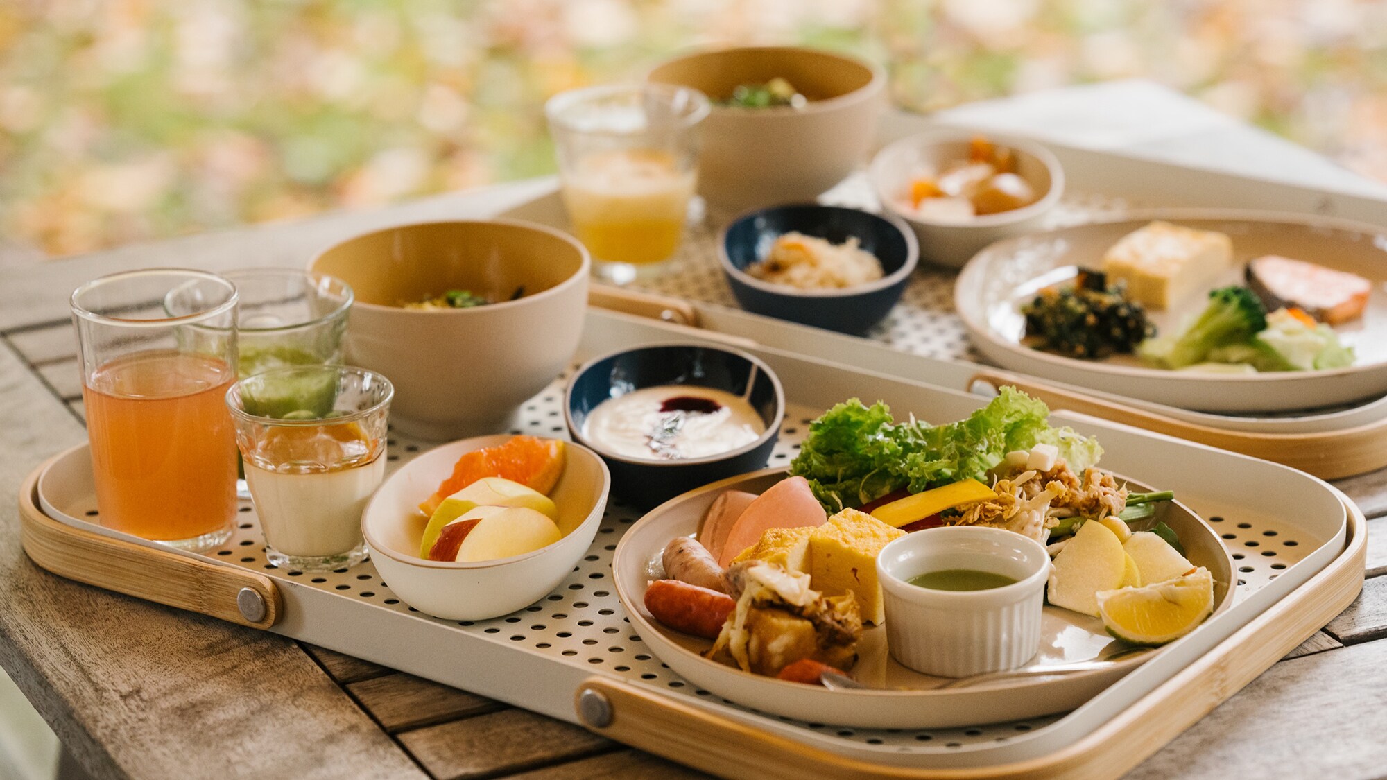 Healthy breakfast buffet
