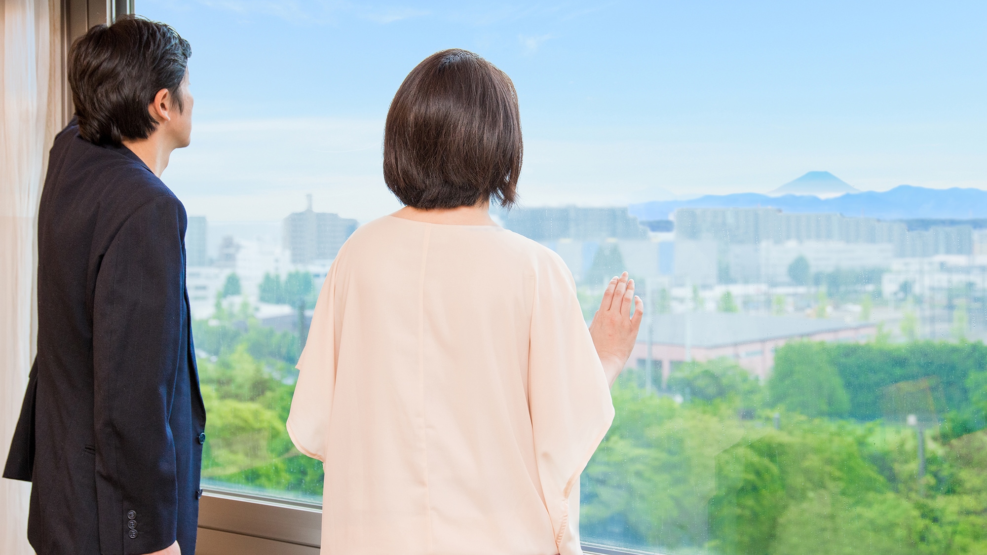 ** [Corner Twin (example)] Enjoy a comfortable stay in a room overlooking the cityscape of Akishima