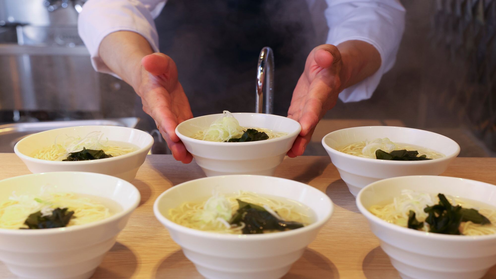 Breakfast buffet: Kujukuri specialty, clam broth ramen *Live kitchen