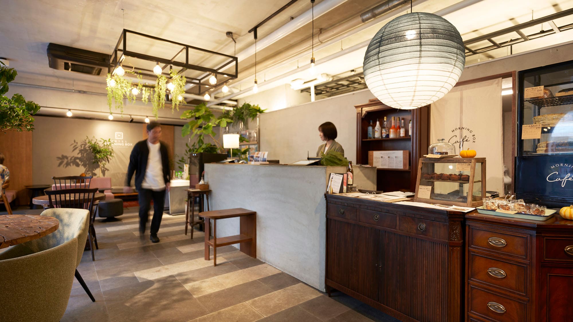 First floor front desk and cafe image