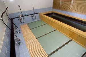 Men's bath with tatami mats