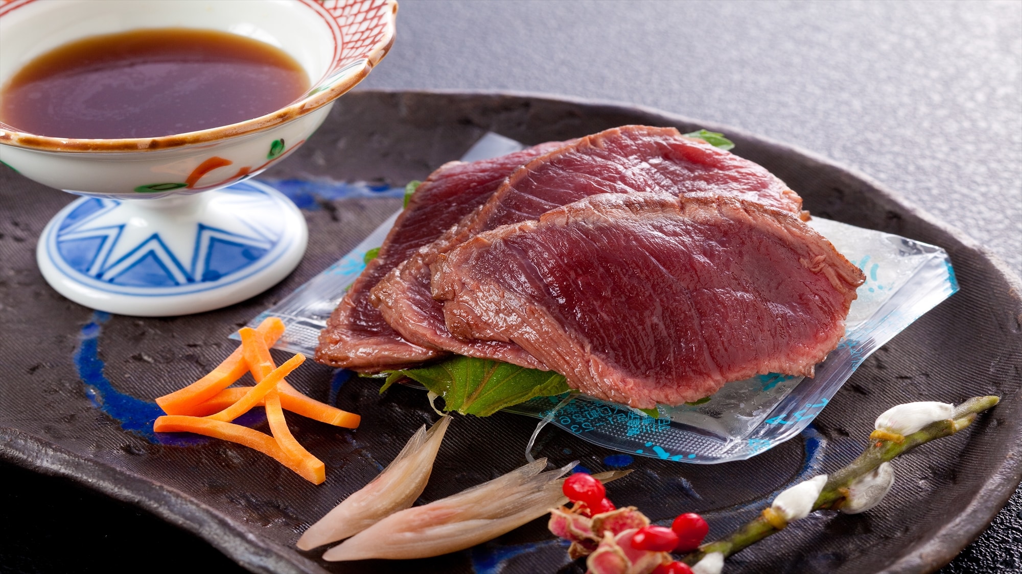 Deer sashimi
