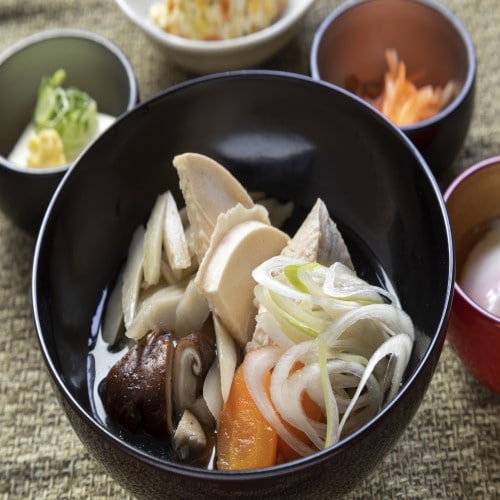 Sarapan "Senbei-ji", hidangan lokal Aomori (gambar)