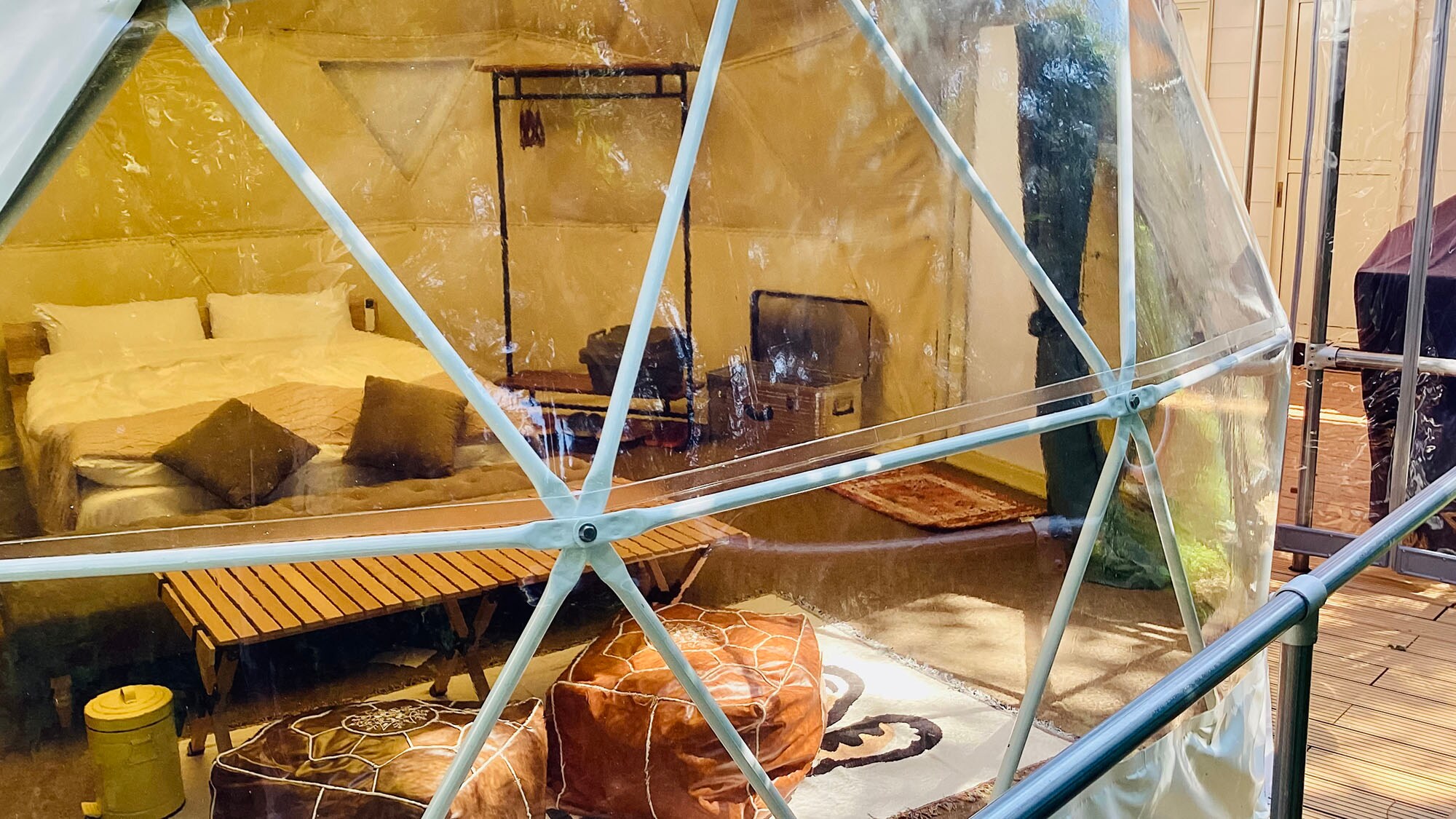 ・[Dome-shaped tent] Families and beginners can feel safe here! You can stay in a comfortable room like in a hotel.