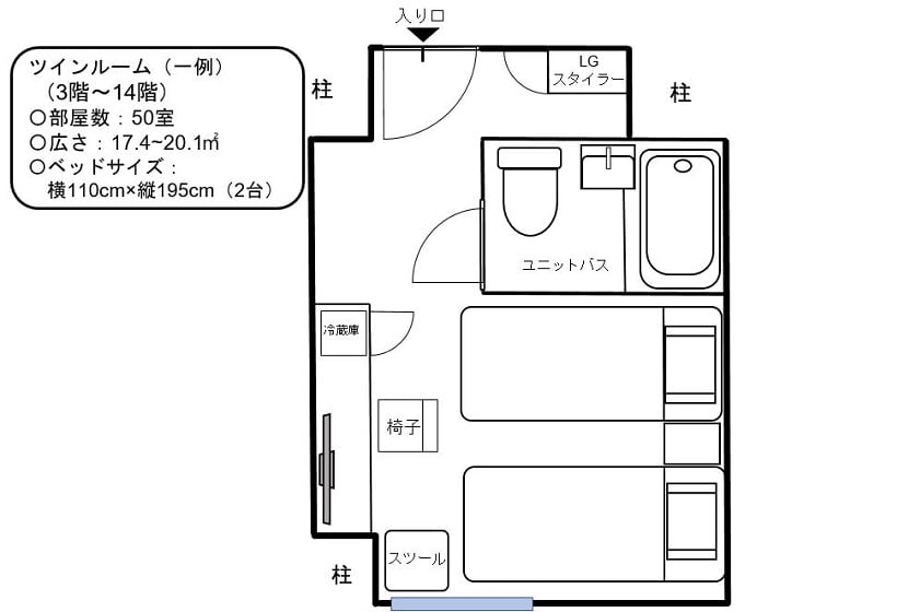 ห้องเตียงแฝดมาตรฐาน