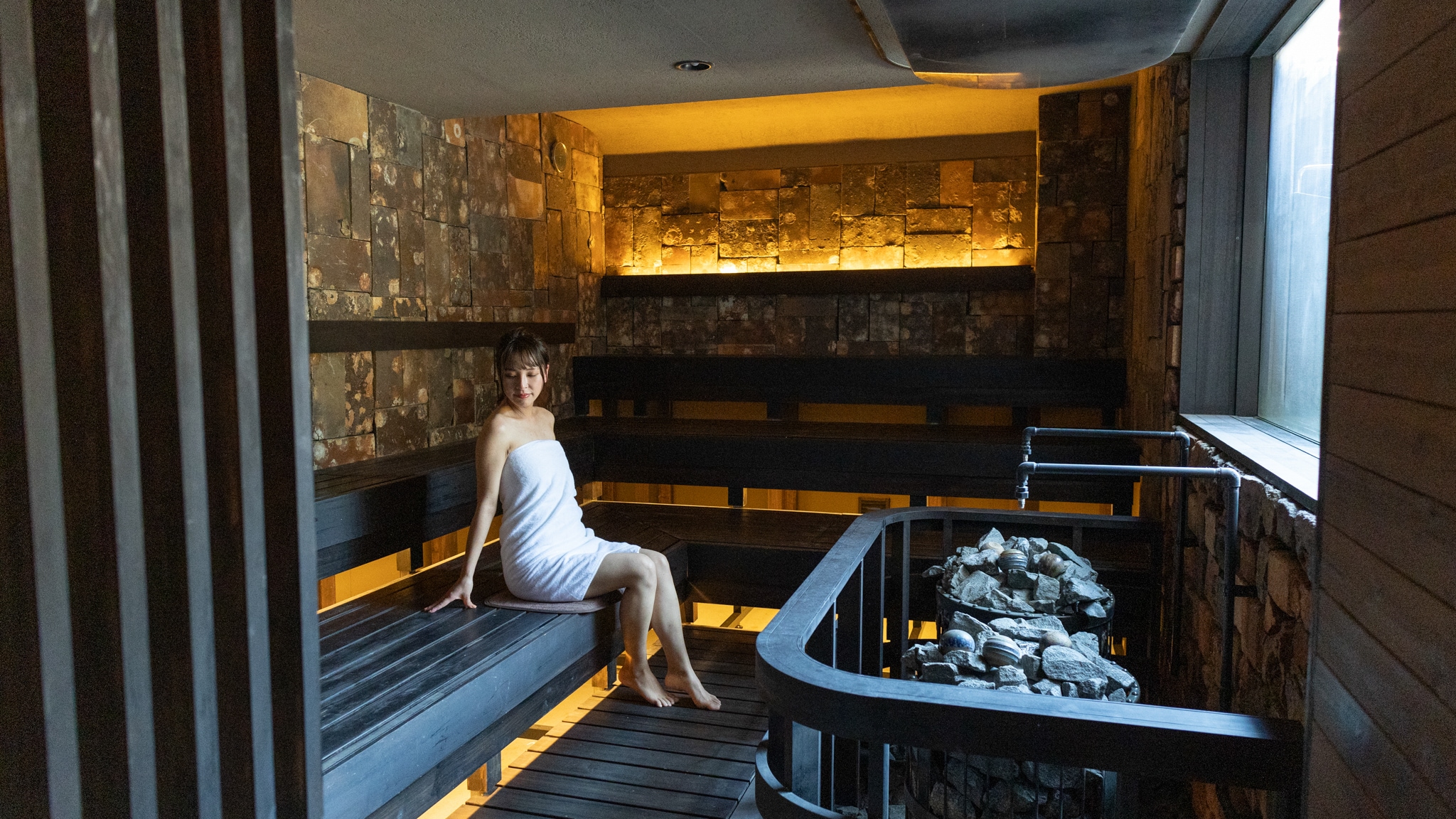 [Large public bath] ◇ Our proud sauna ◇