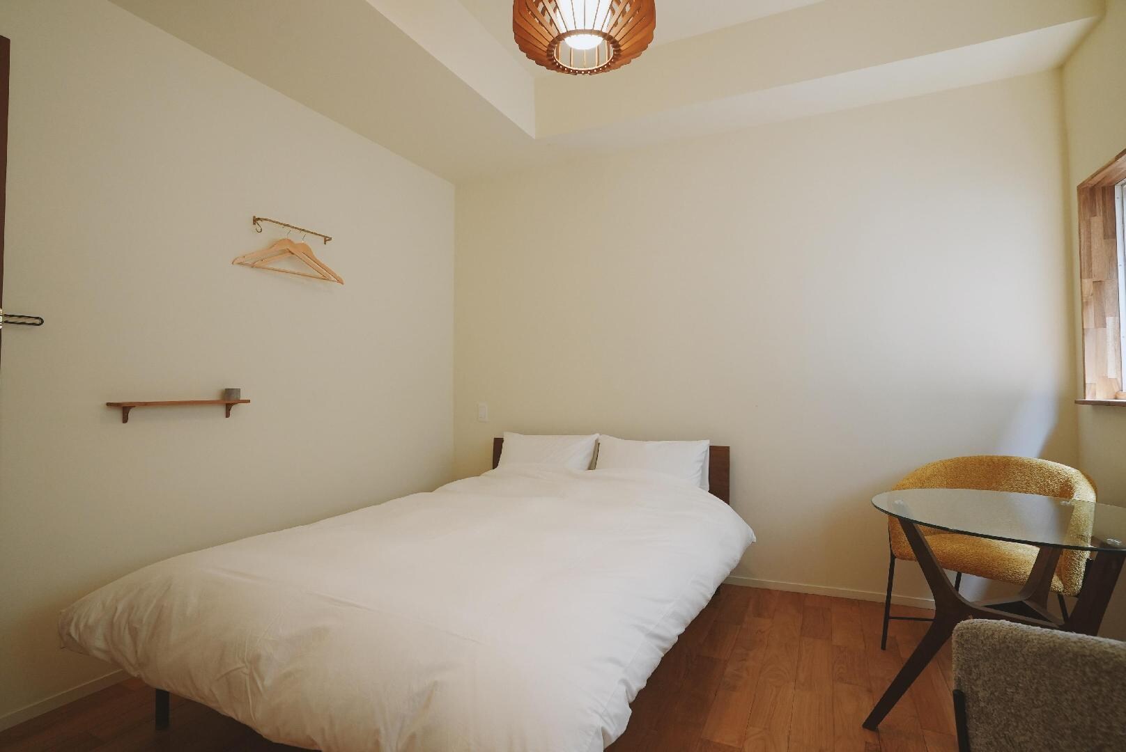 [Double Room] One double bed. Perfect for solo travelers or couples.