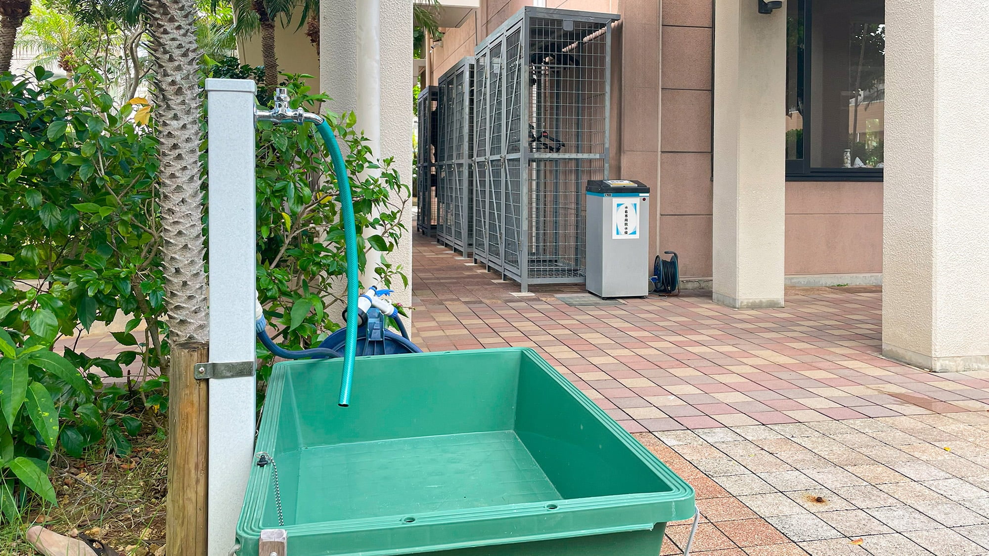 Diving equipment drying area