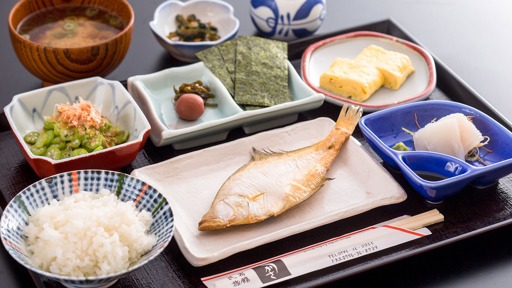 ・ Breakfast example: Enjoy Kami's specialty homemade flatfish overnight