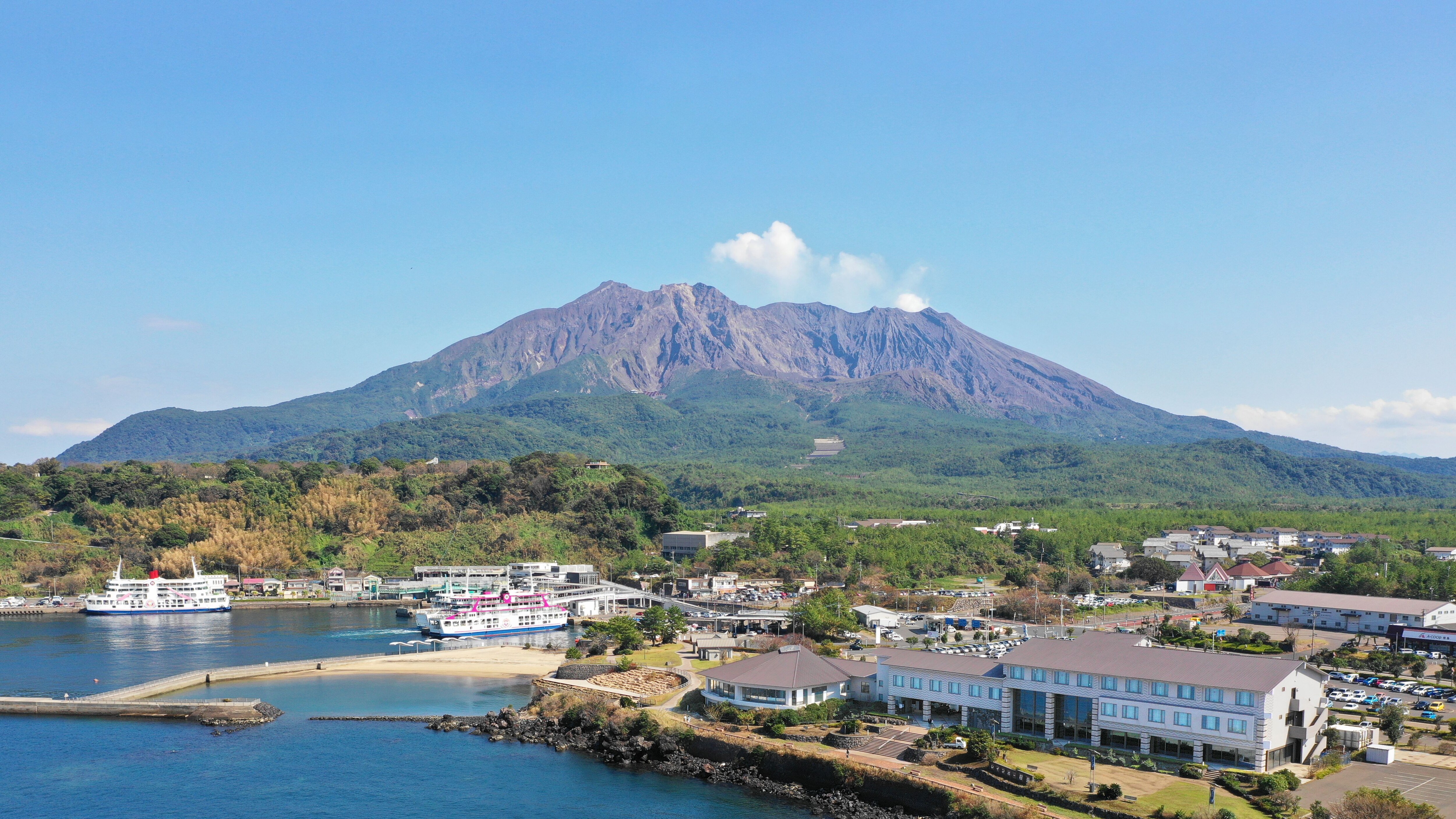 Sakurajima Magma Hot Springs "National Guest House Rainbow Sakurajima"