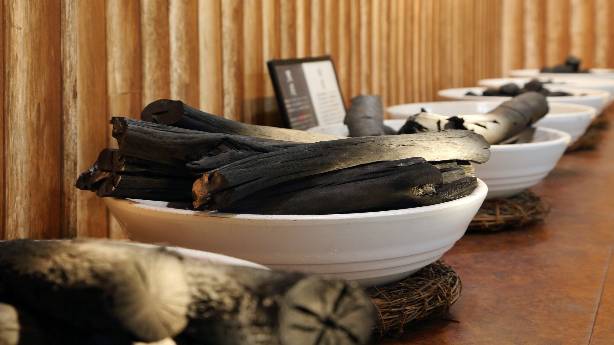 Charcoal on display