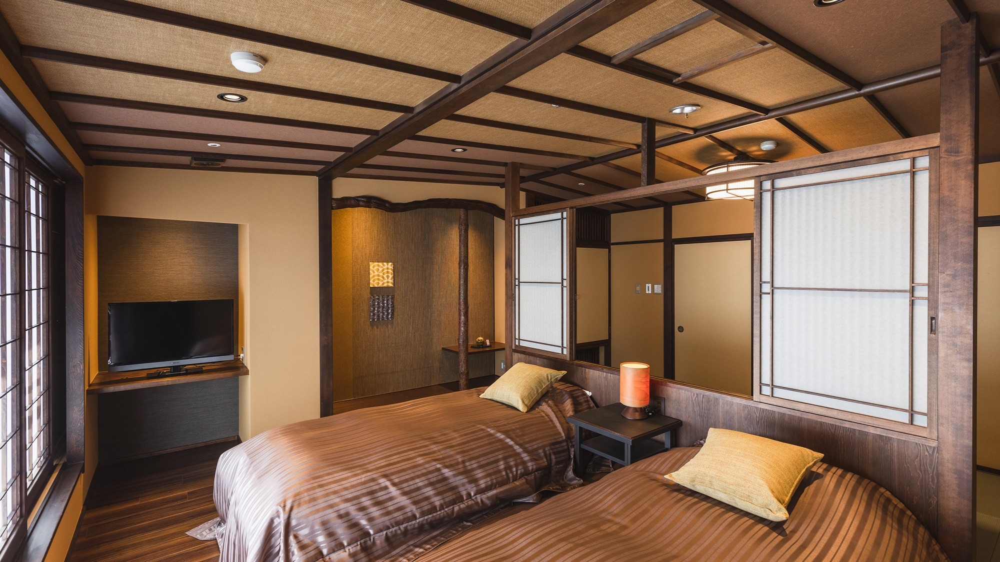[Japanese modern twin] Renewal in April 2021! A tasteful room that combines Japanese and Western comfort.
