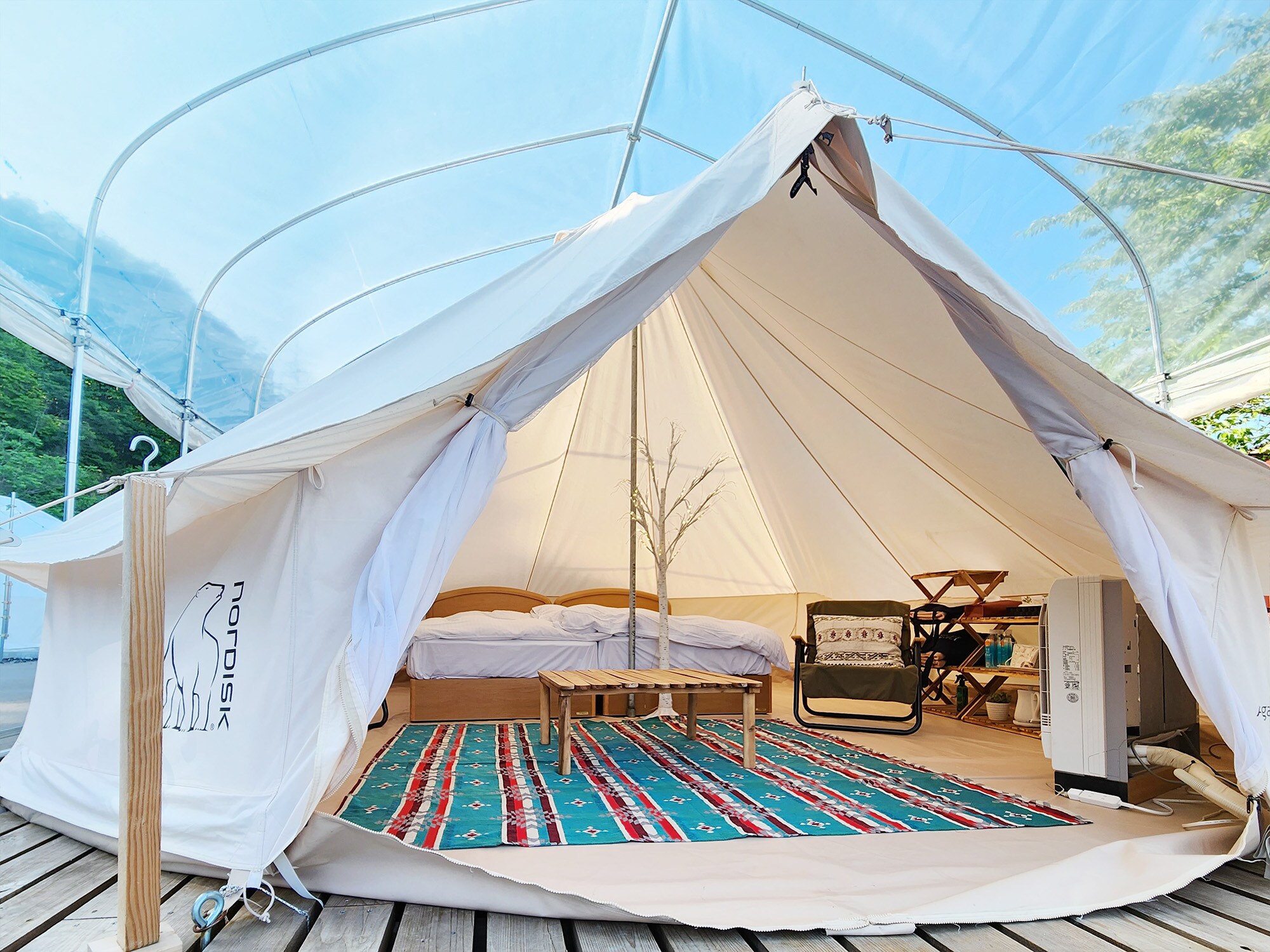 ・【Glamping Tent Nordisk Asgard 19.6】有屋頂，下雨天也很舒服