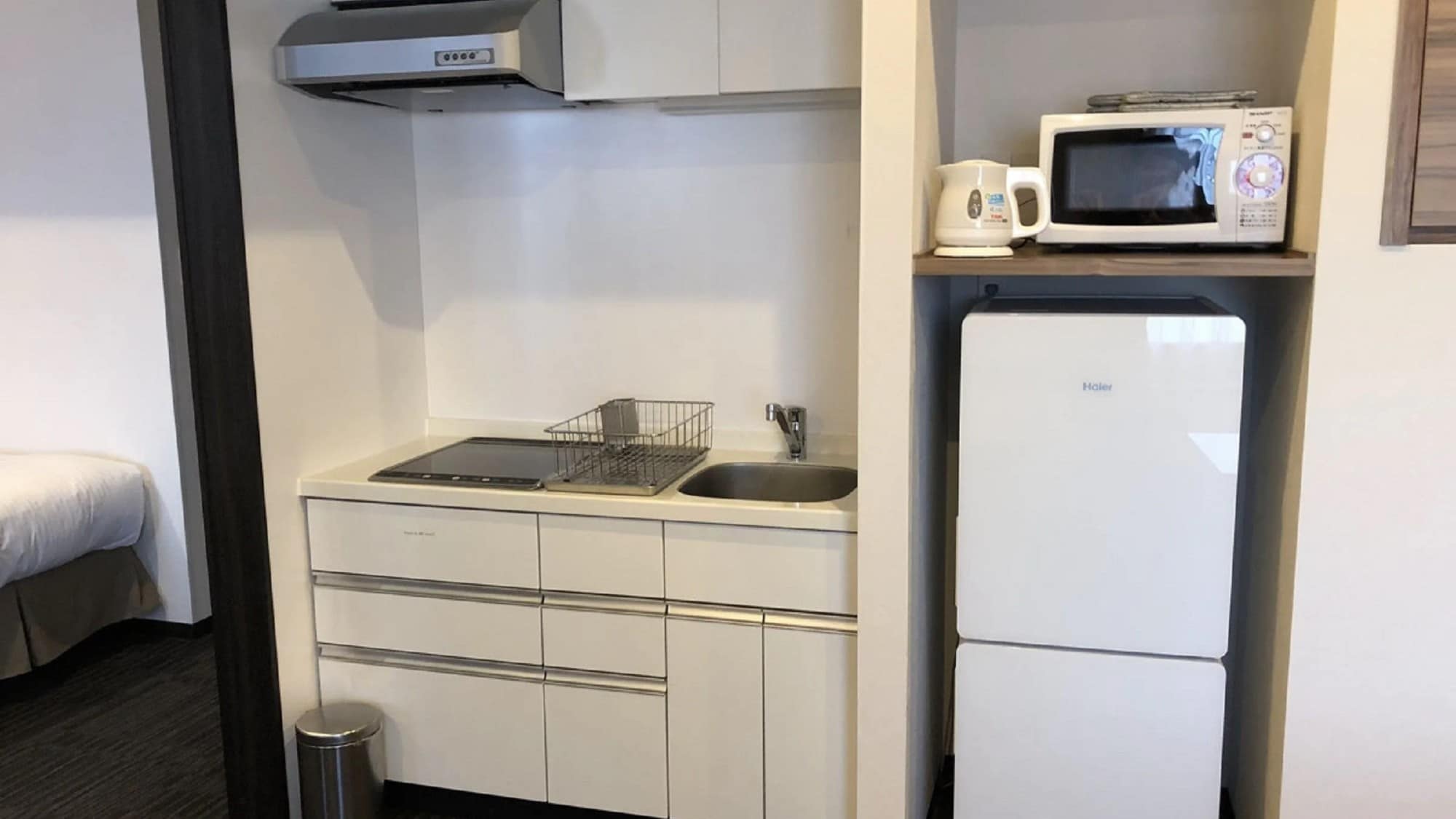 ◆Junior Suite Prime｜Equipped with a kitchen, microwave oven, refrigerator, and washing machine.