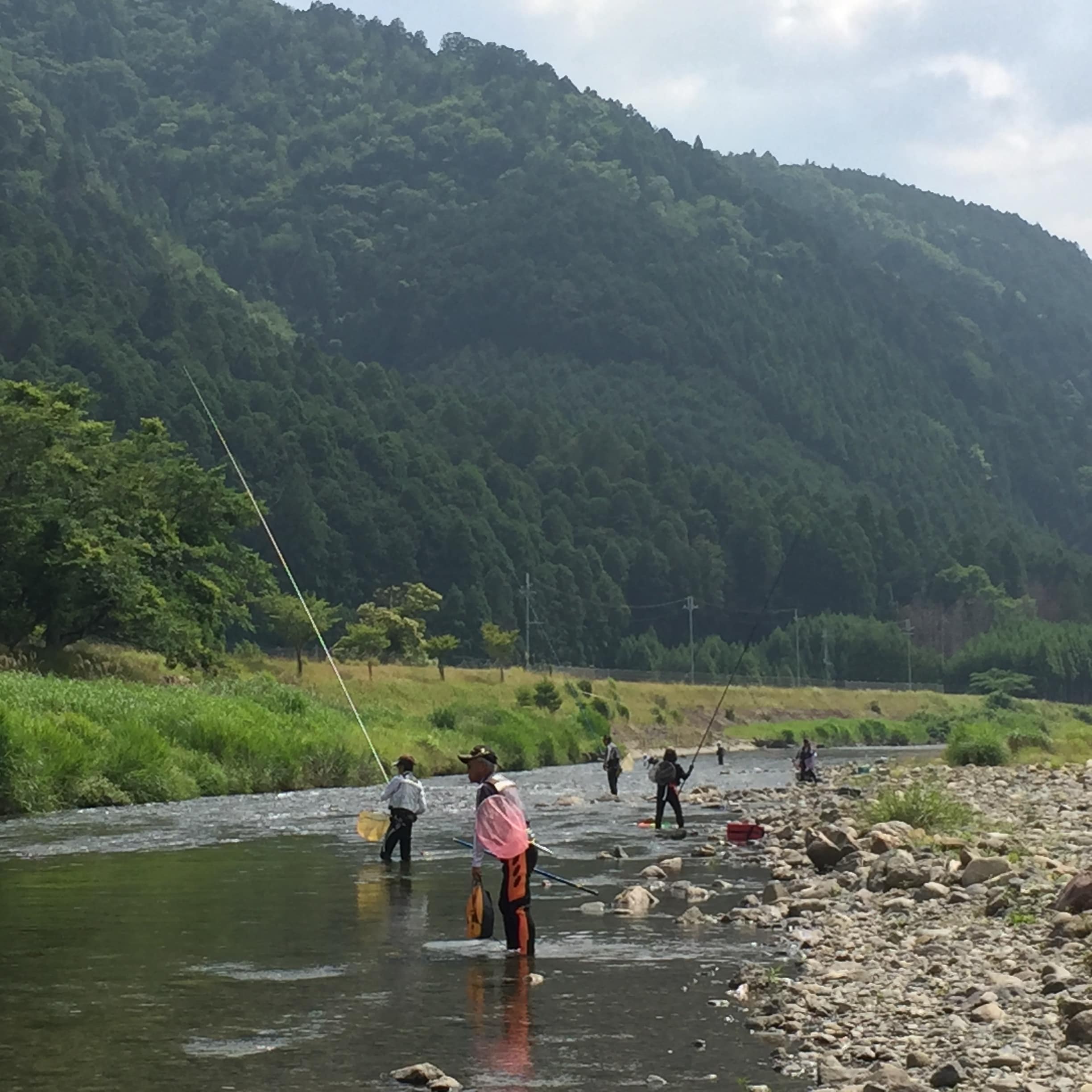 Summer vacation river play