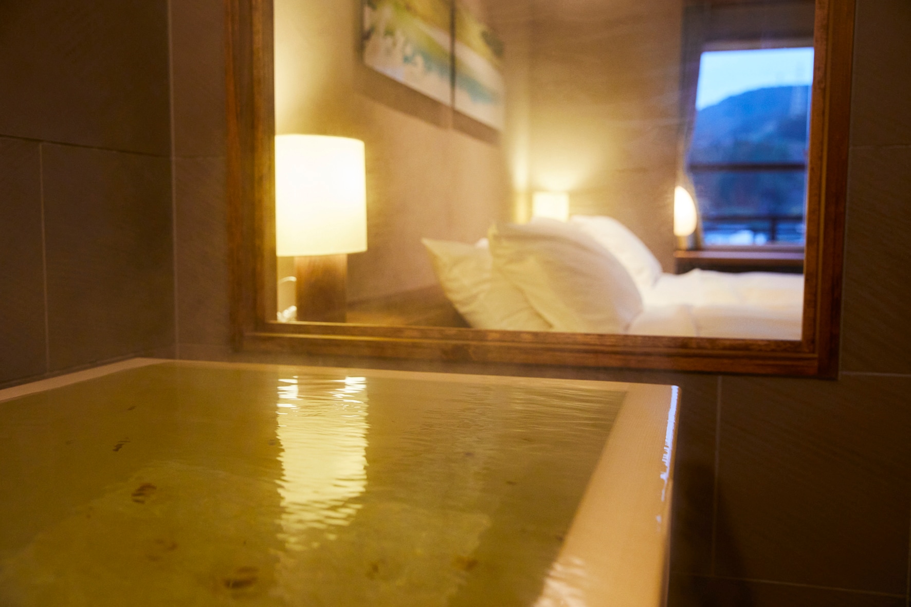 [Japanese-Western style room with indoor hot spring bath - Tsubaki -]