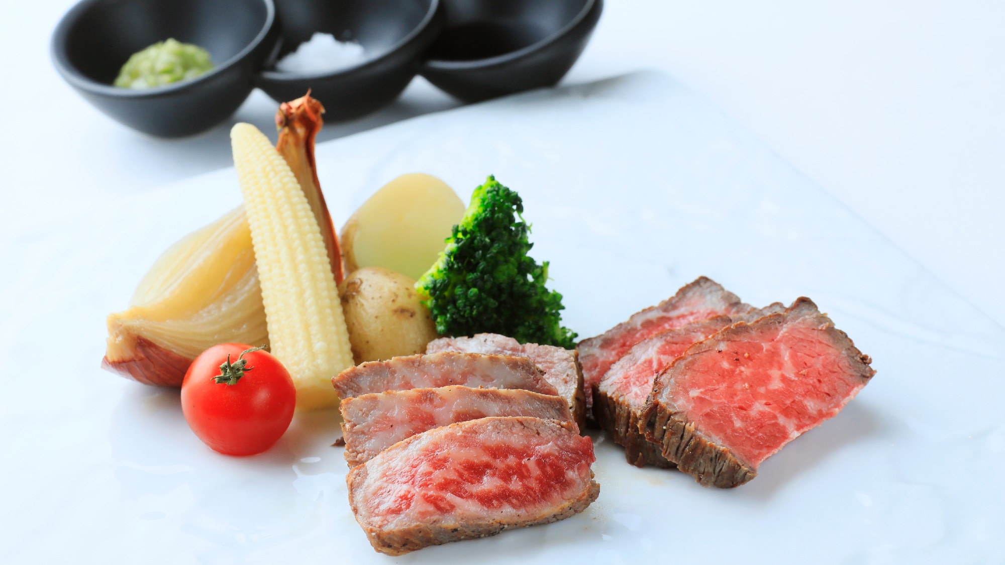 [Viande] Bít tết ba hương vị Shinshu *Ví dụ