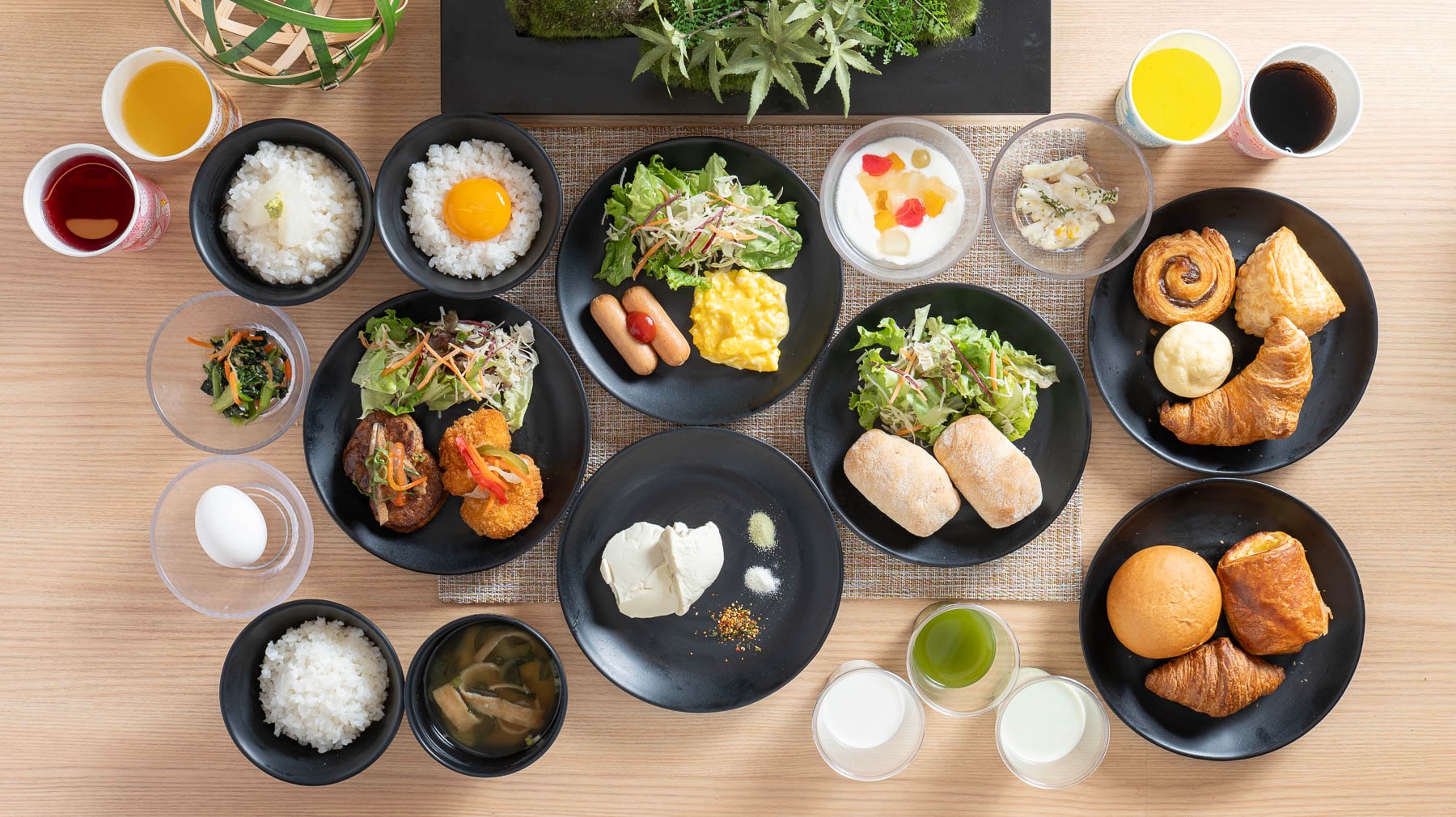 健康朝食盛り付けイメージ