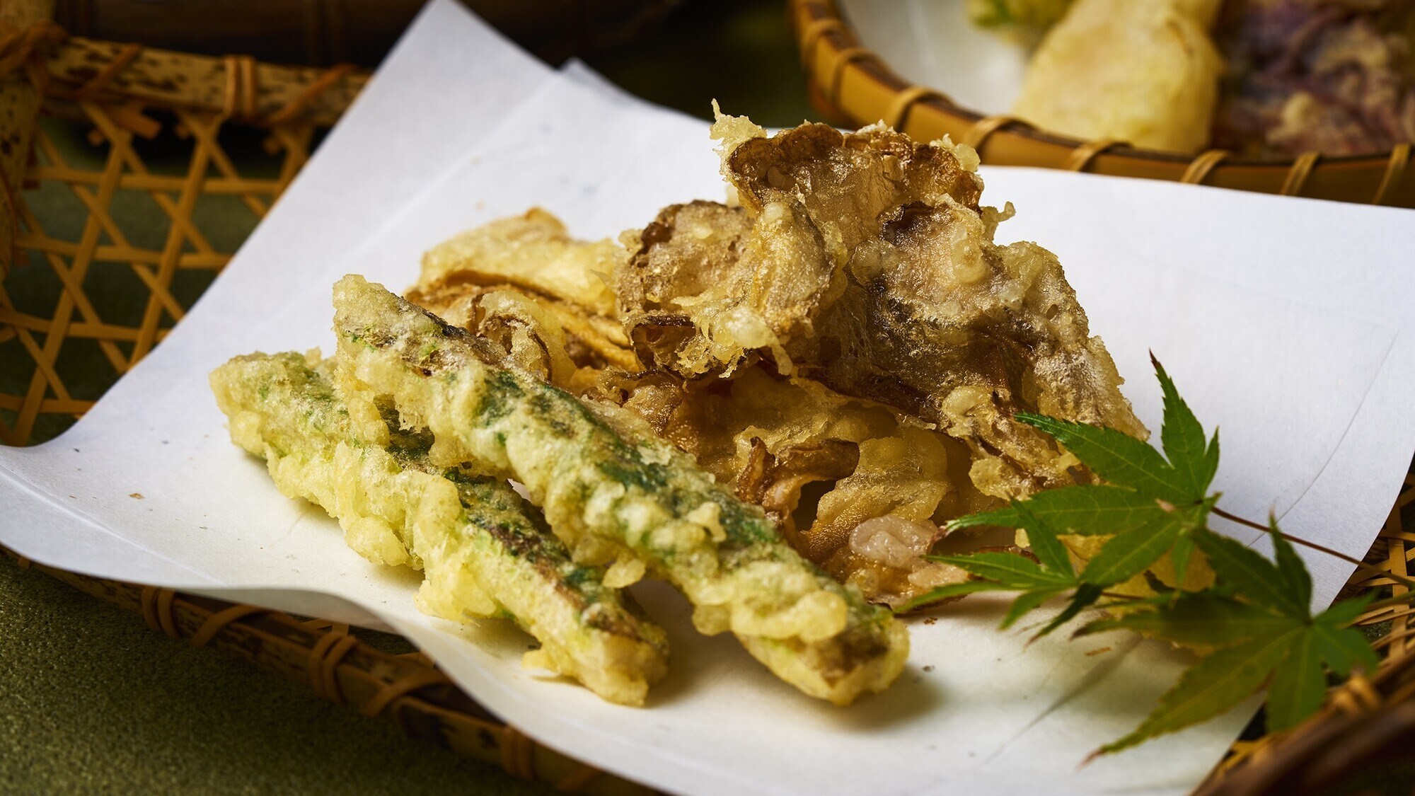 Burdock and Maitake Mushroom Tempura