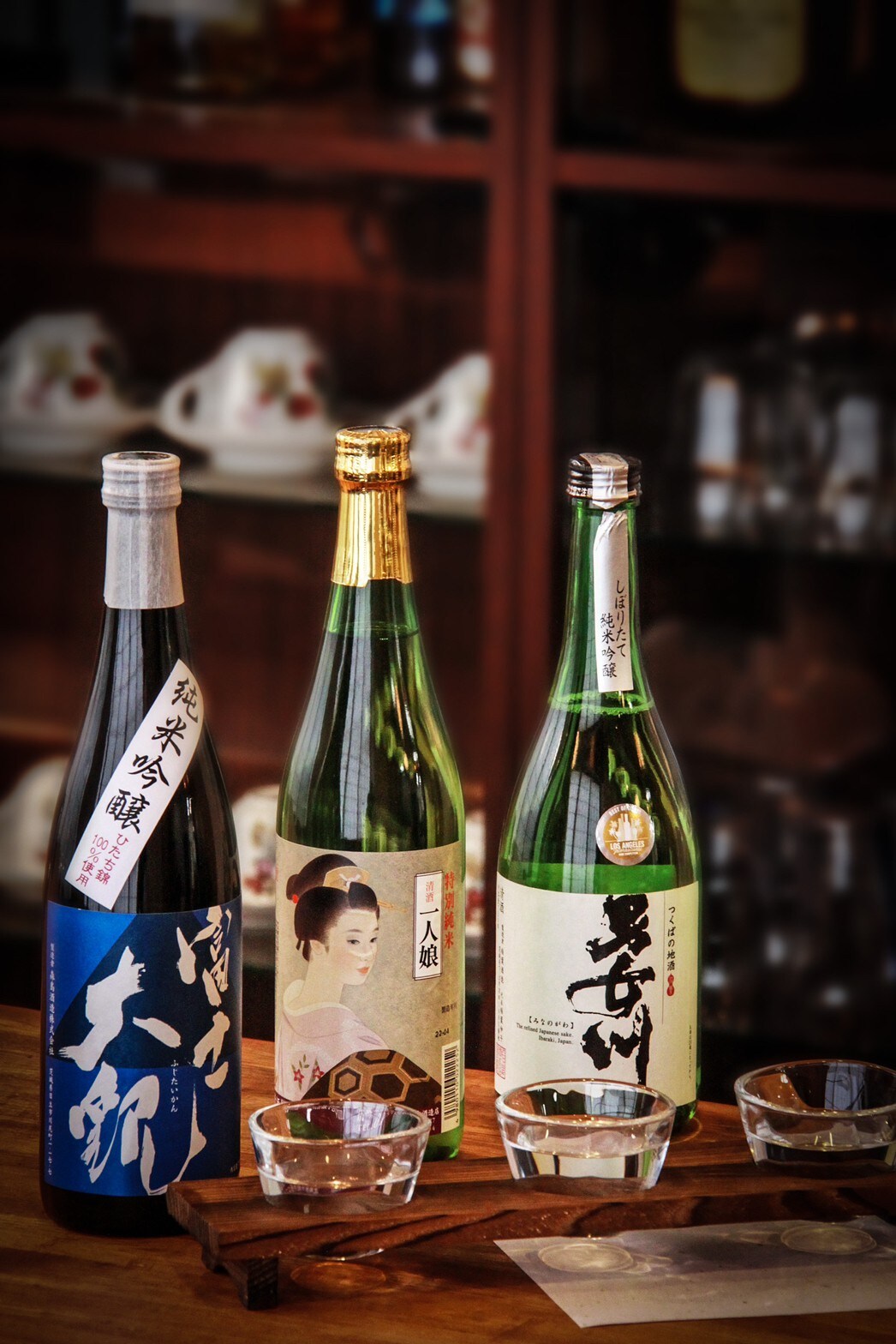 Three types of local sake