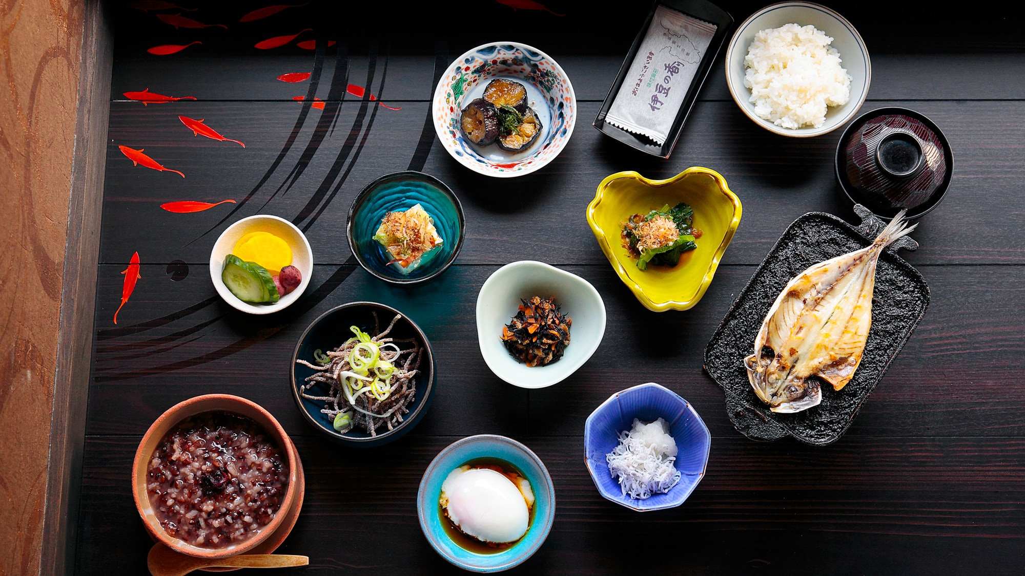 An example of breakfast: Japanese food