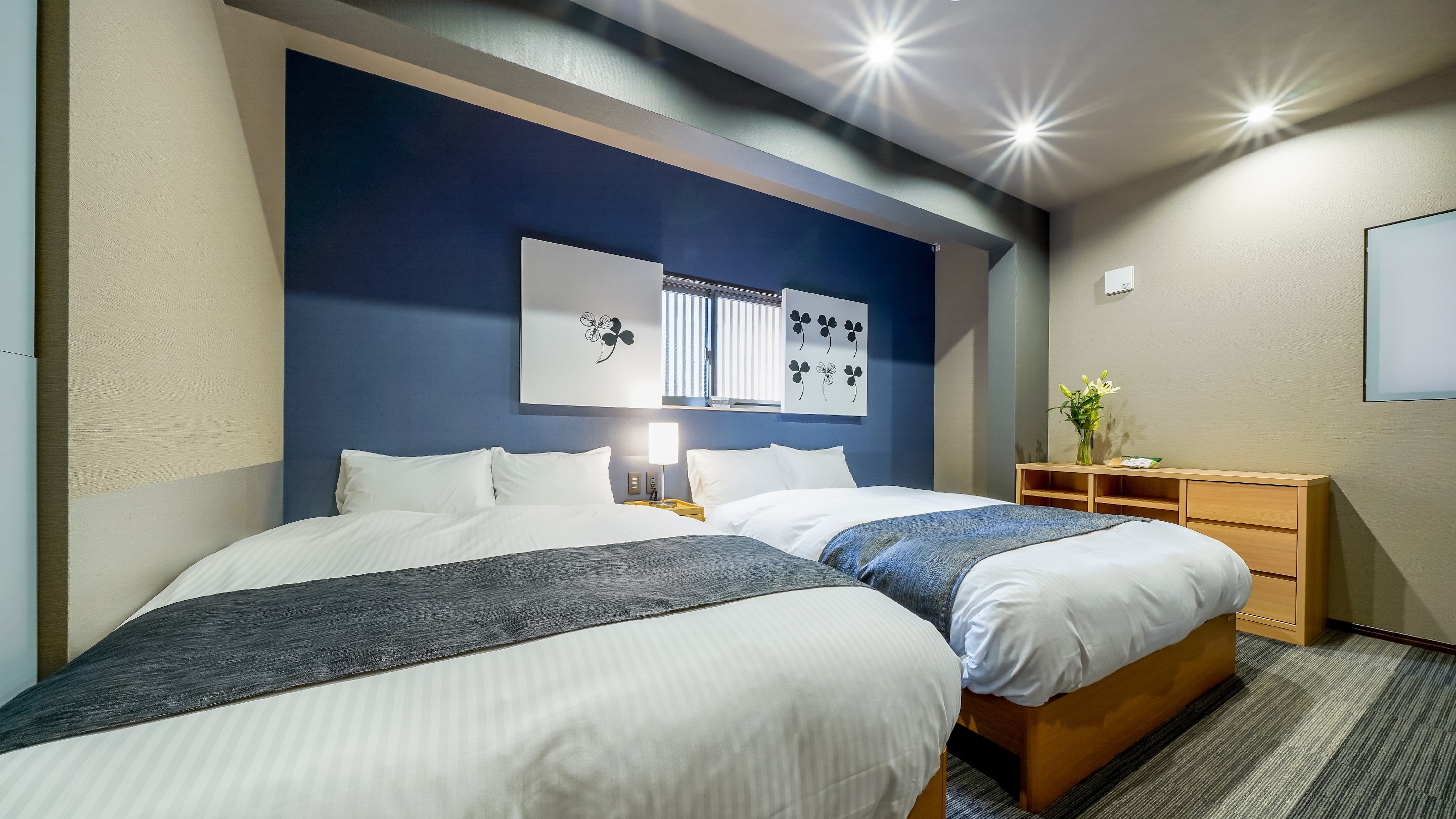 [2 double beds] Standard quad