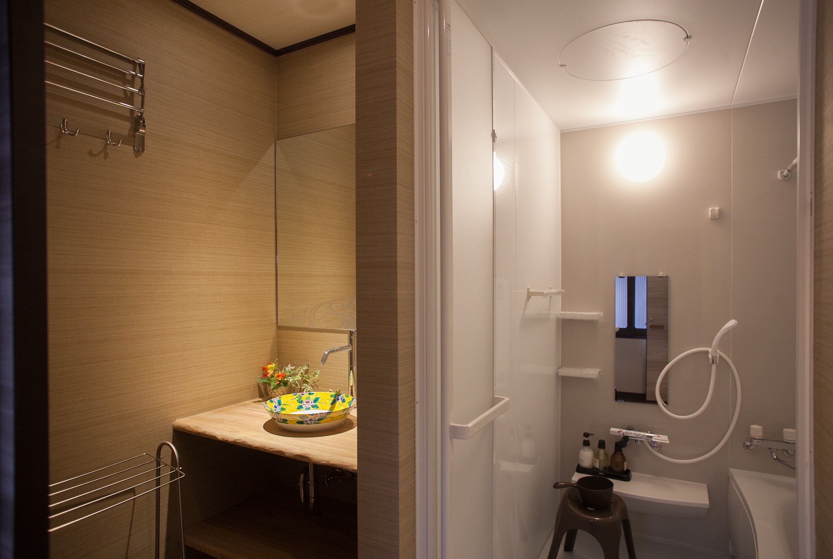 Washroom and bathroom