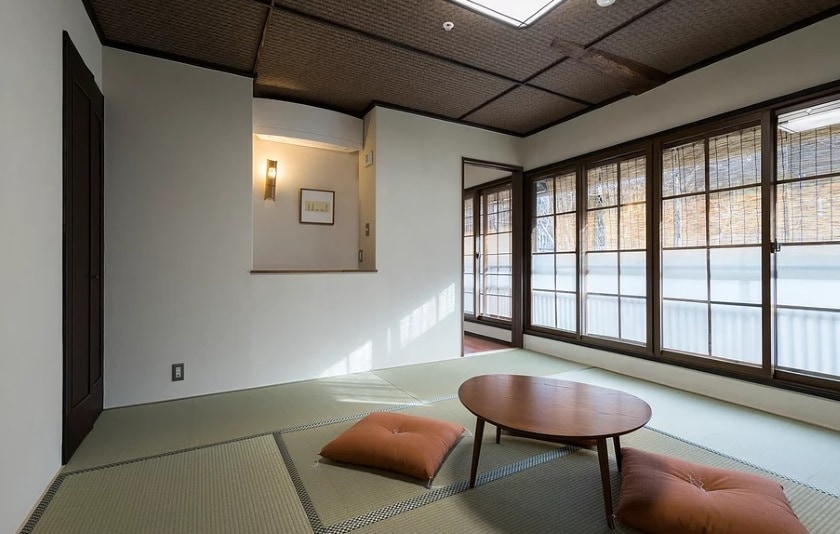 Inside the building