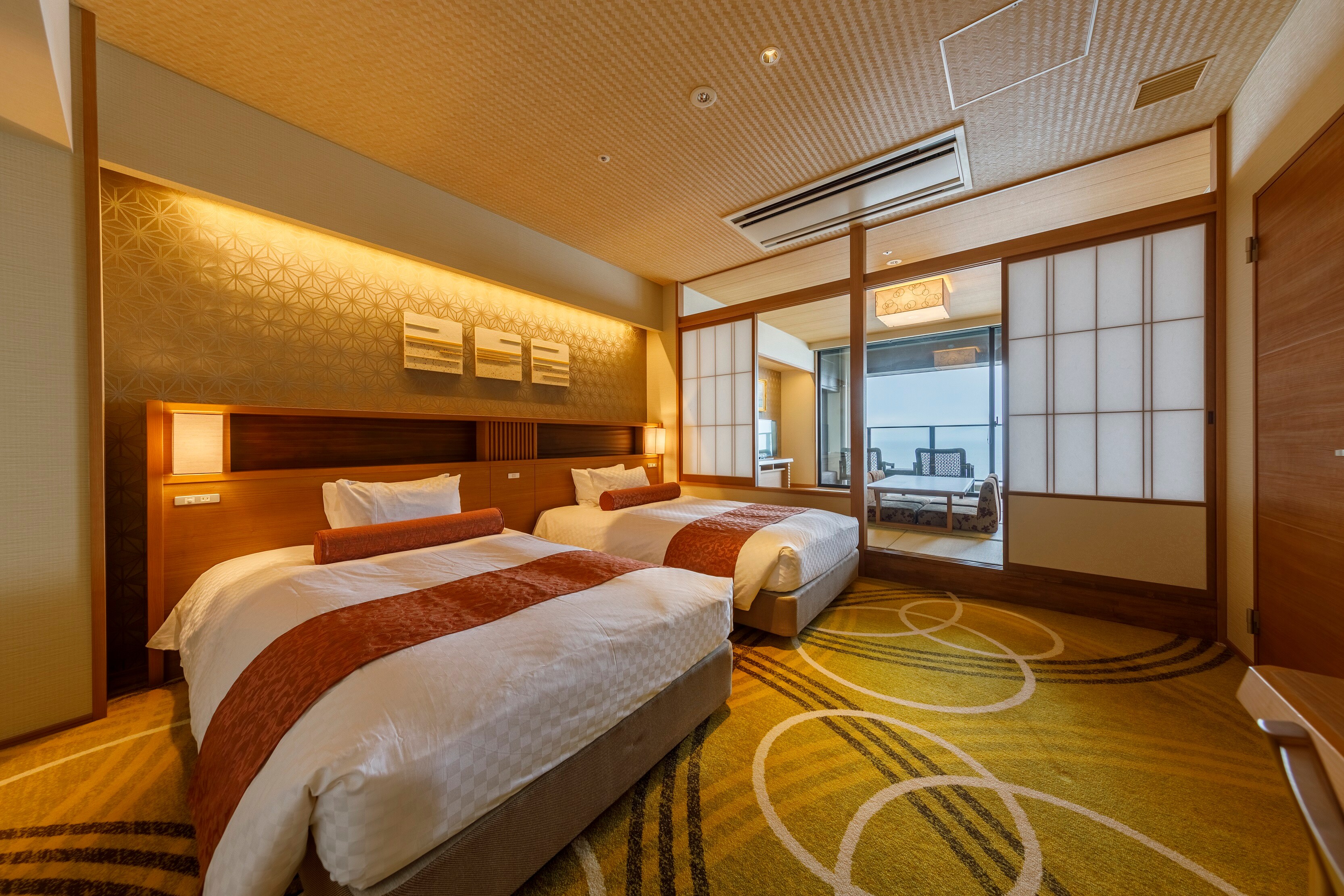 Club Room Special (bedroom + 8 tatami Japanese-style room + terrace + semi-open-air bath)