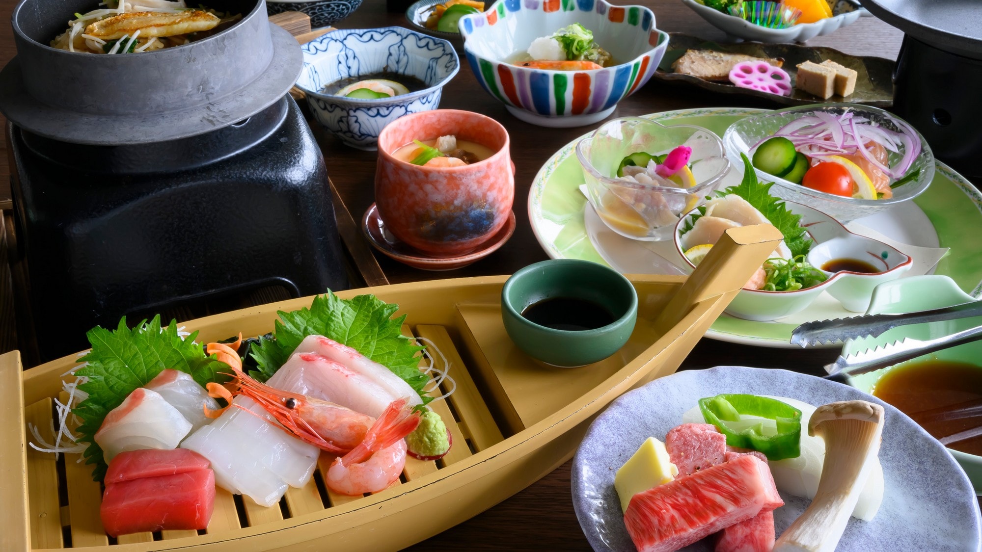 <Wagyu Kiwami Course> The sweet fat of Wagyu beef melts in your mouth.