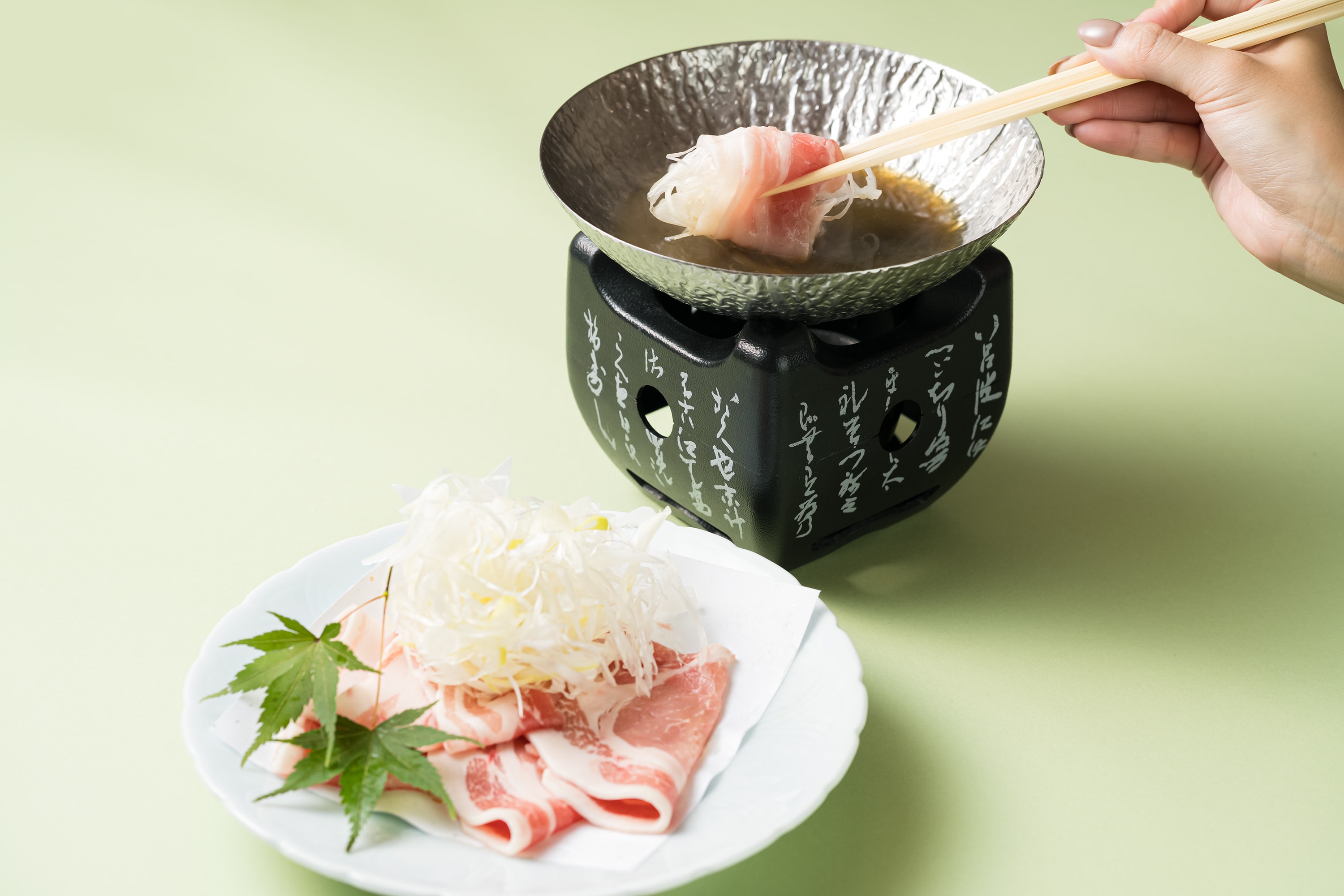 Domestic pork shabu-shabu