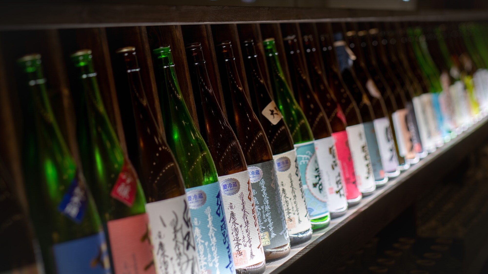 [Sake Bar Korin] 備有福島縣所有釀酒廠的清酒。