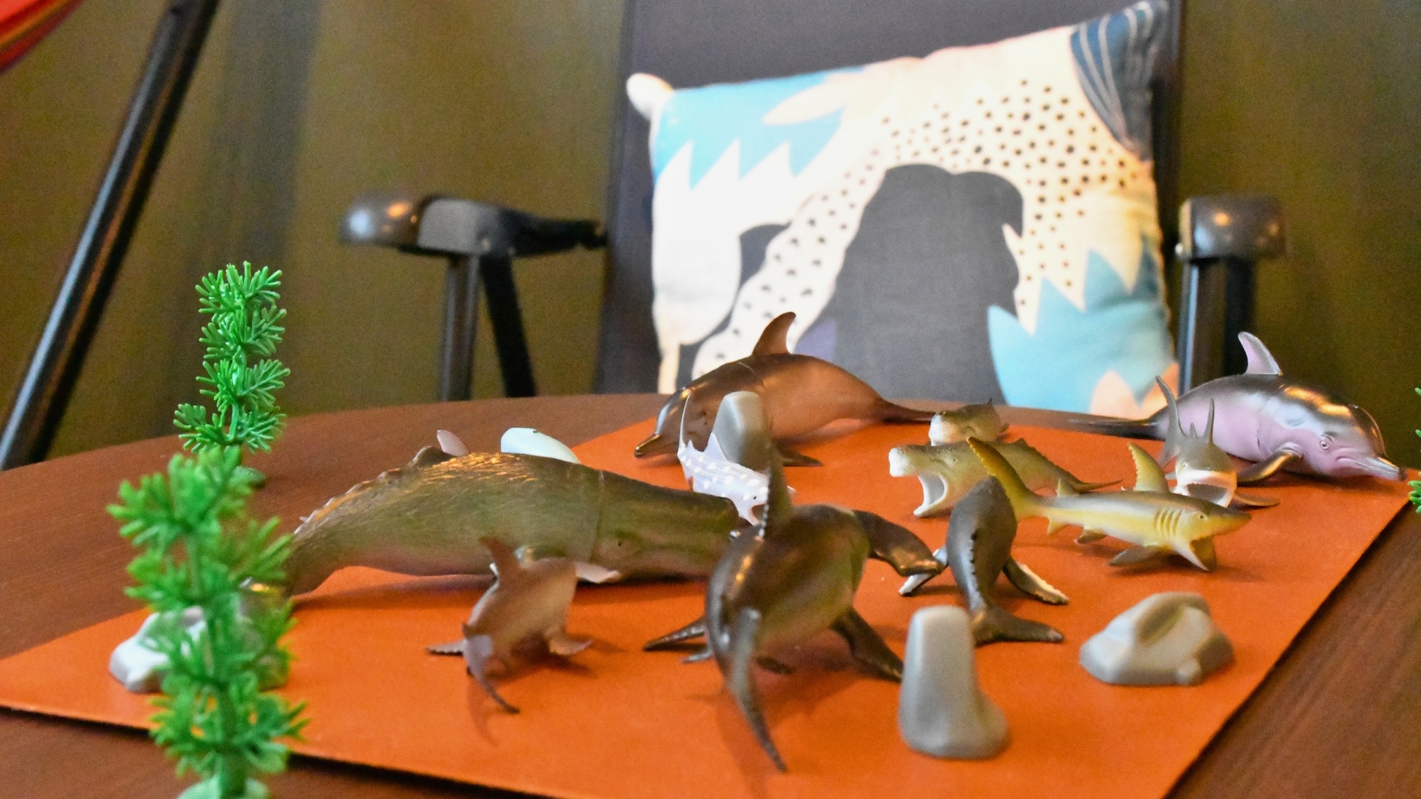 <Sea> Creature Room: Dolphins, sharks, and various other creatures. Recommended for interacting with children!