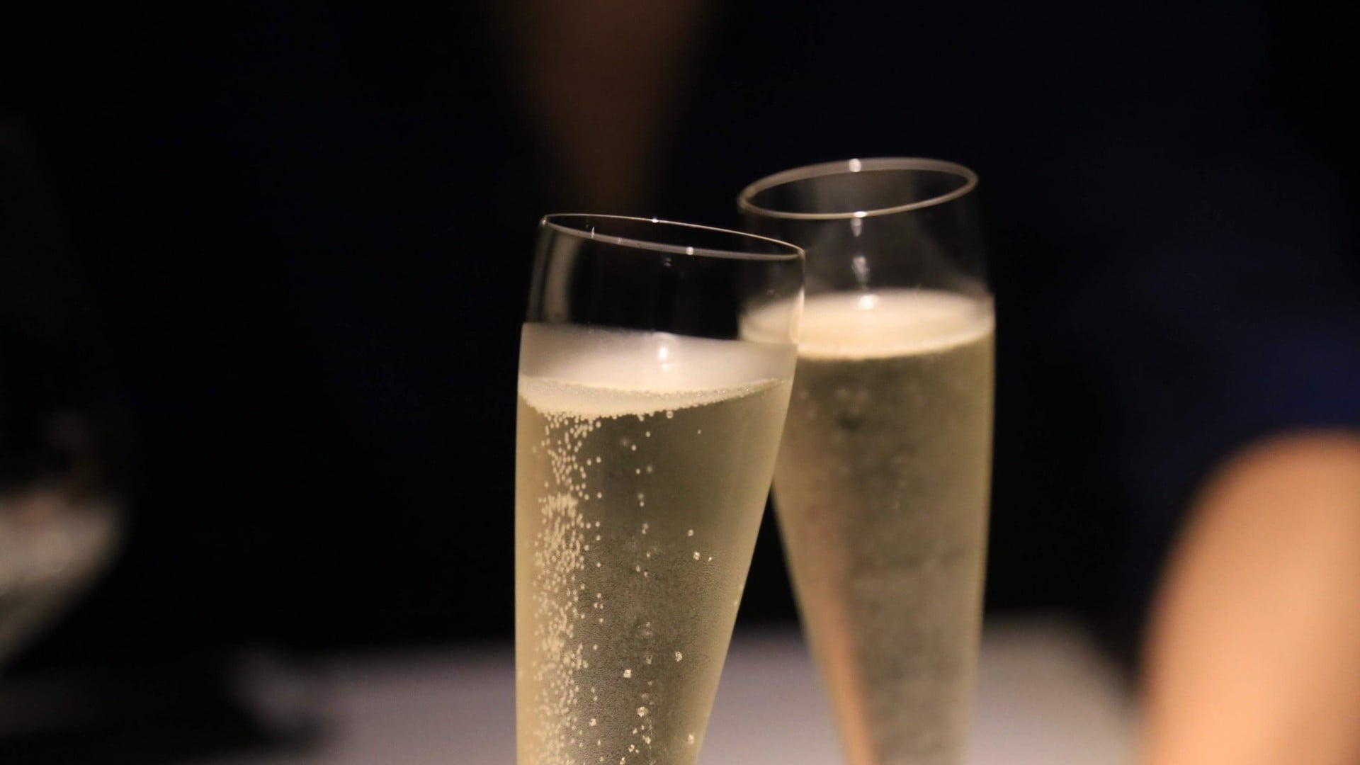 Sparkling wine toast image