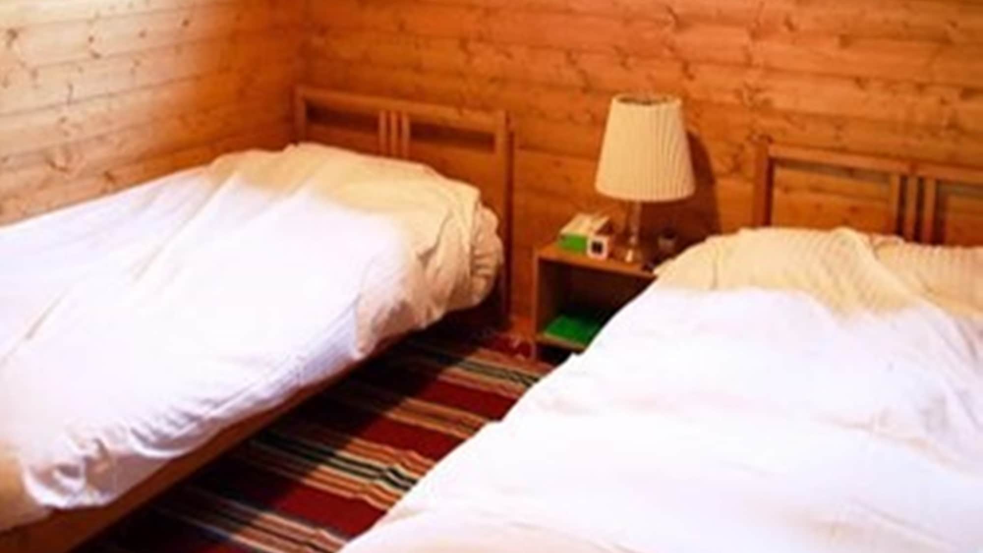 *Example of a guest room/The only twin room in our hotel! We built it in response to requests!