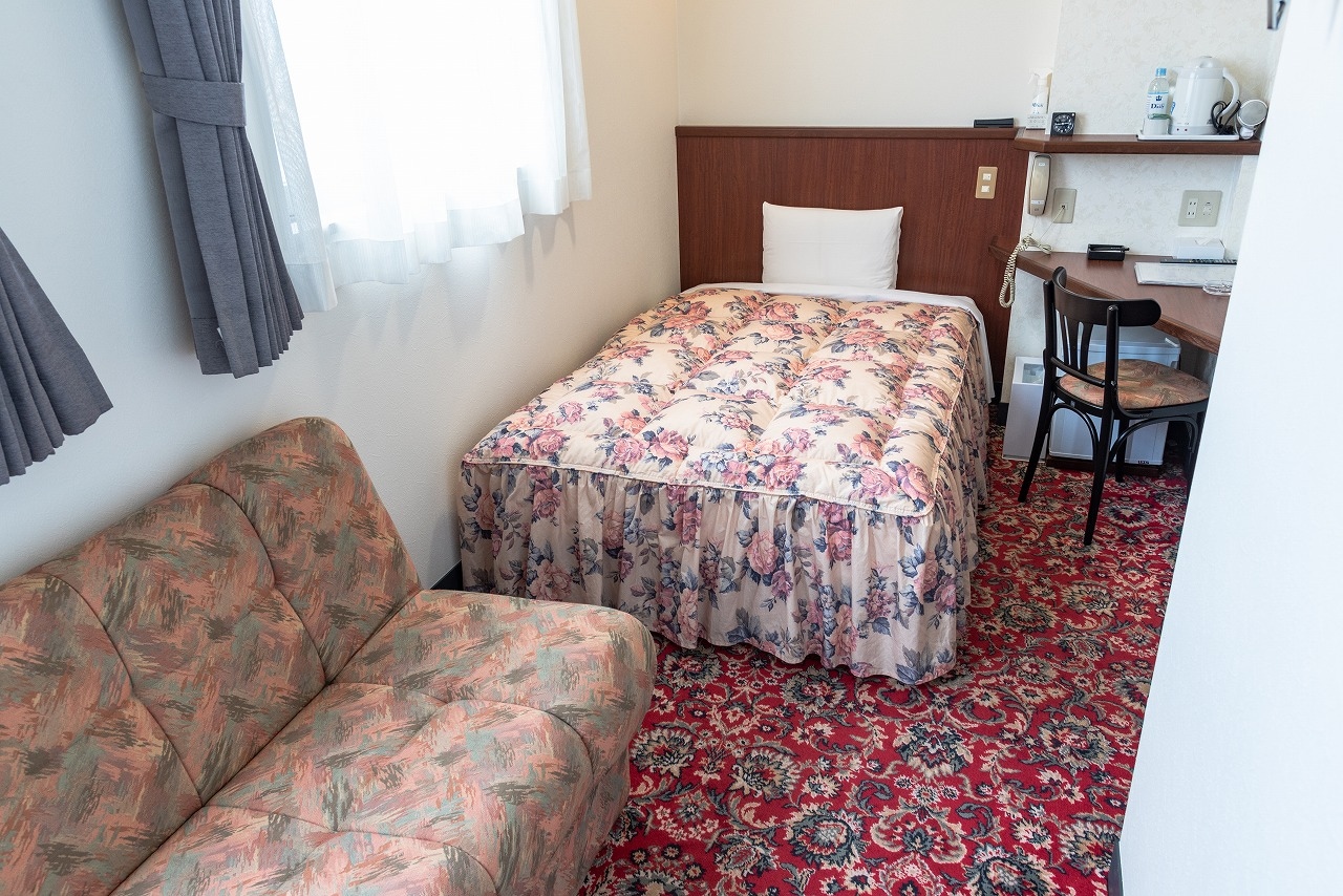 Spacious single room (2 single beds with sofa)