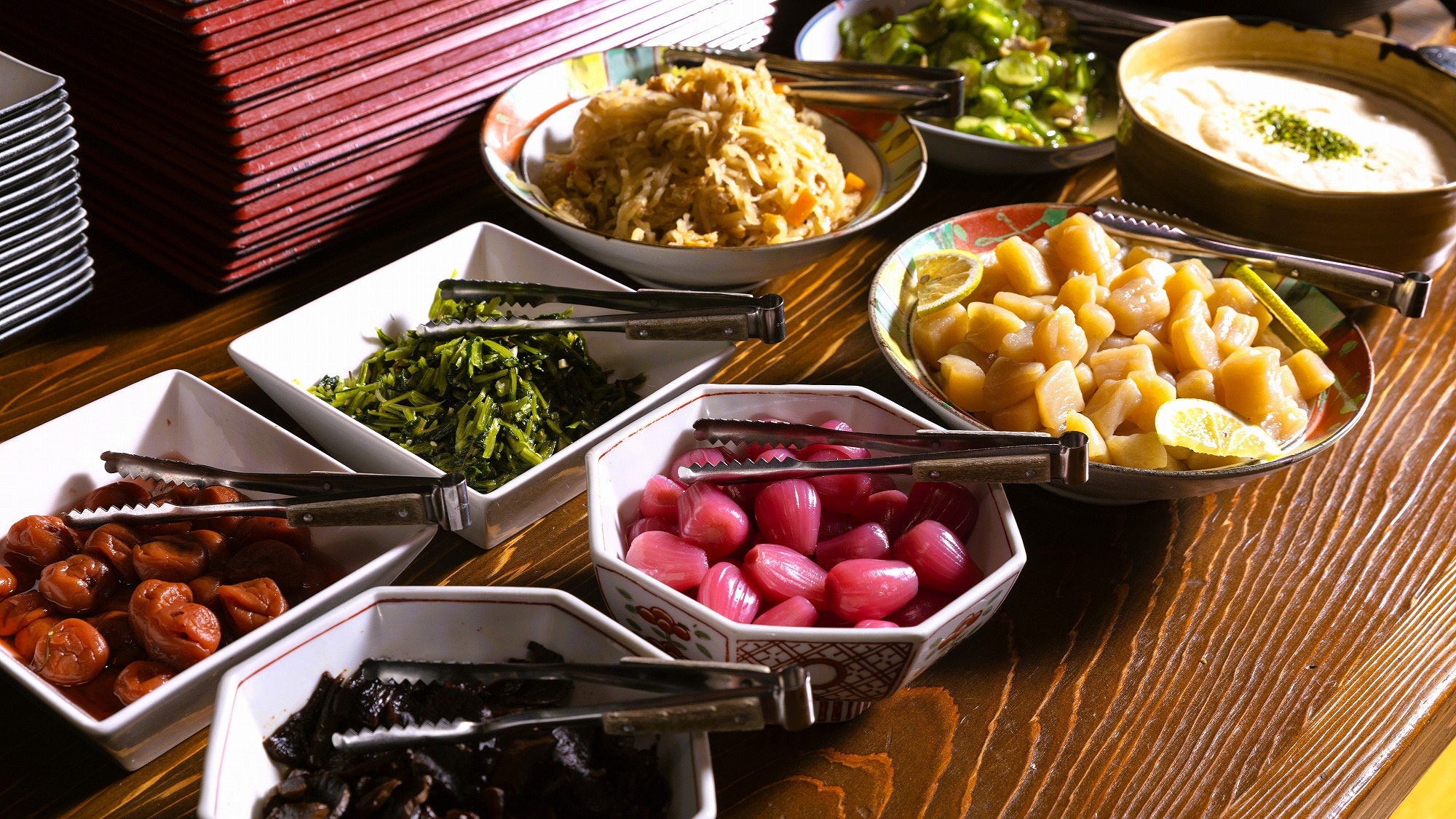 아침 식사는 산장 뷔페 ※ 메뉴는 매일 바뀝니다
