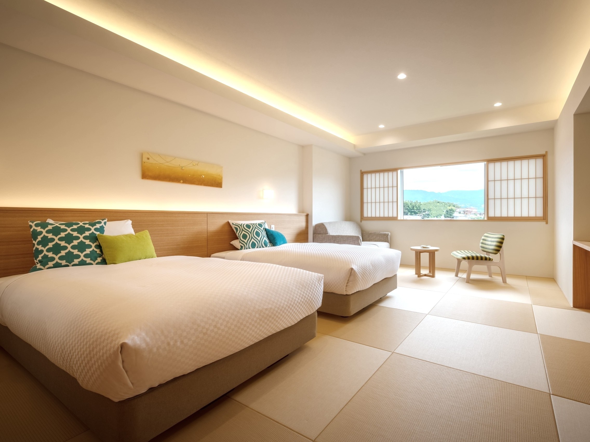 日式现代日式房间双床房（例）