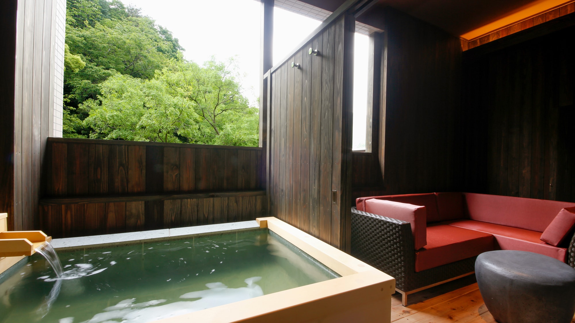 Japanese-Western style room with private open-air bath Type E (example)