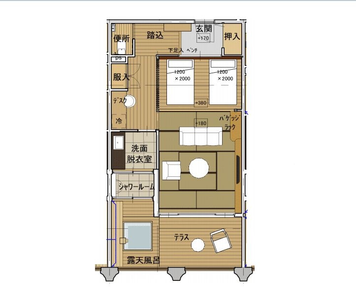 [Shimizutei] Gambar kamar tamu (tampilan denah) / Kamar Junior suite
