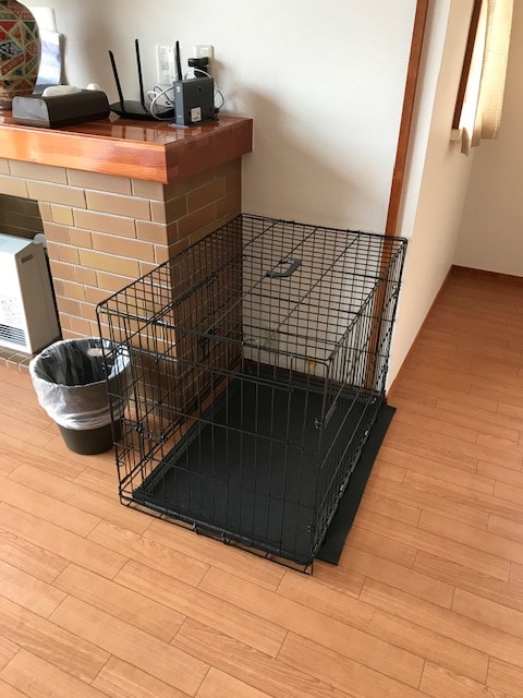 Built-in pet cage
