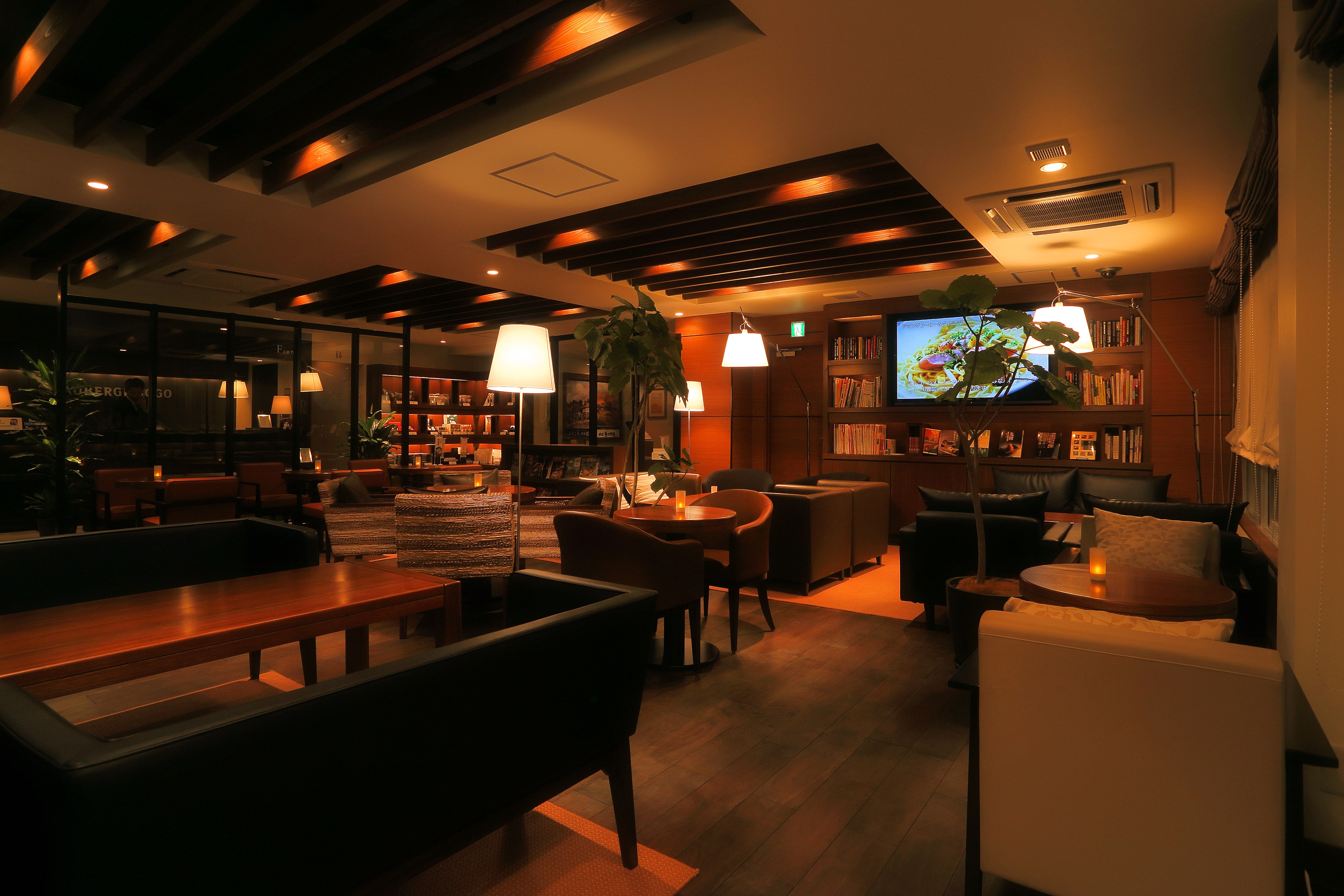 Lounge view at night