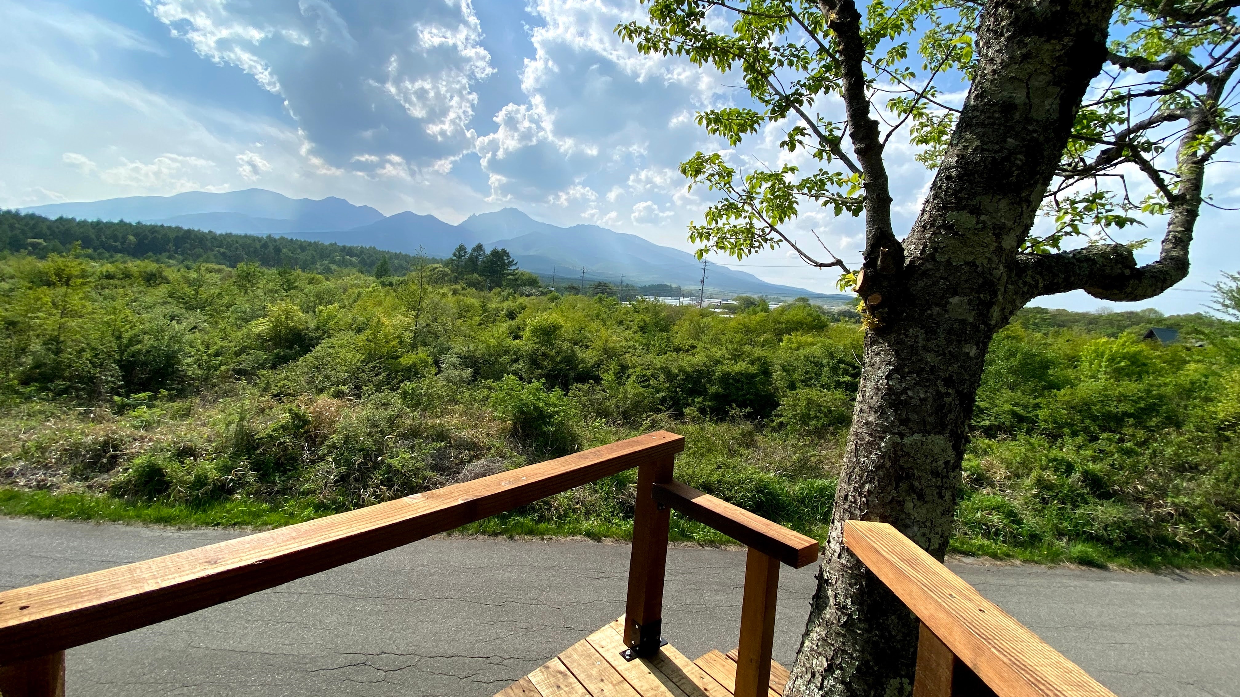 In front of the hotel-Yatsugatake Tree Deck-