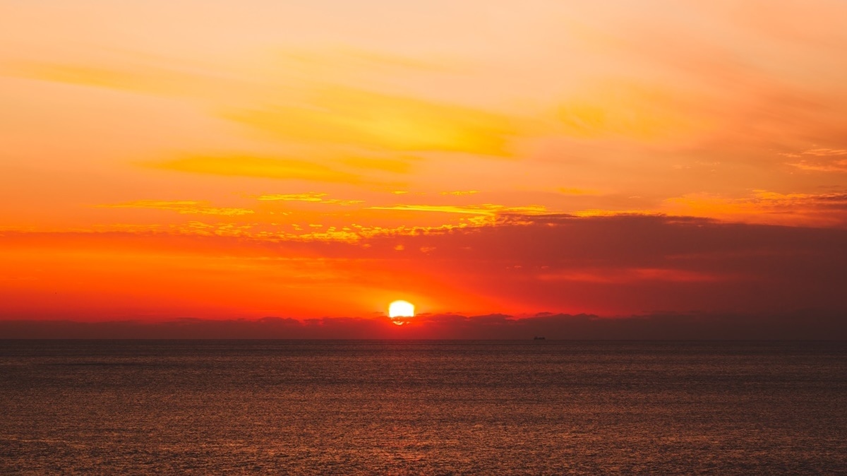 Autumn and winter sunset