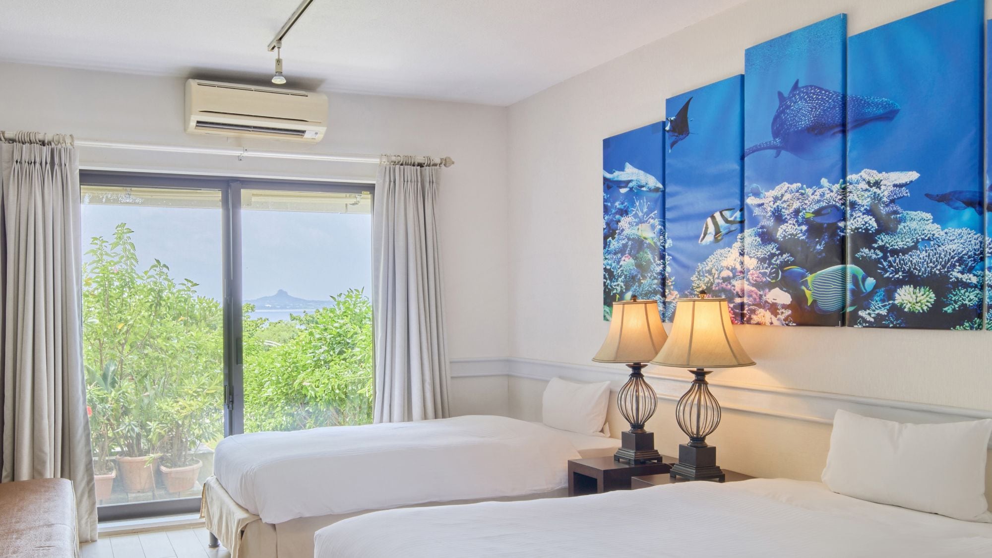 [标准双床房+花园泳池]