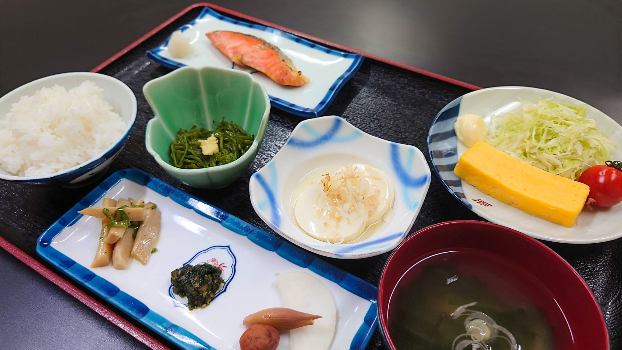 *[Meals/Breakfast example] We will provide a Japanese meal with balanced nutrition.