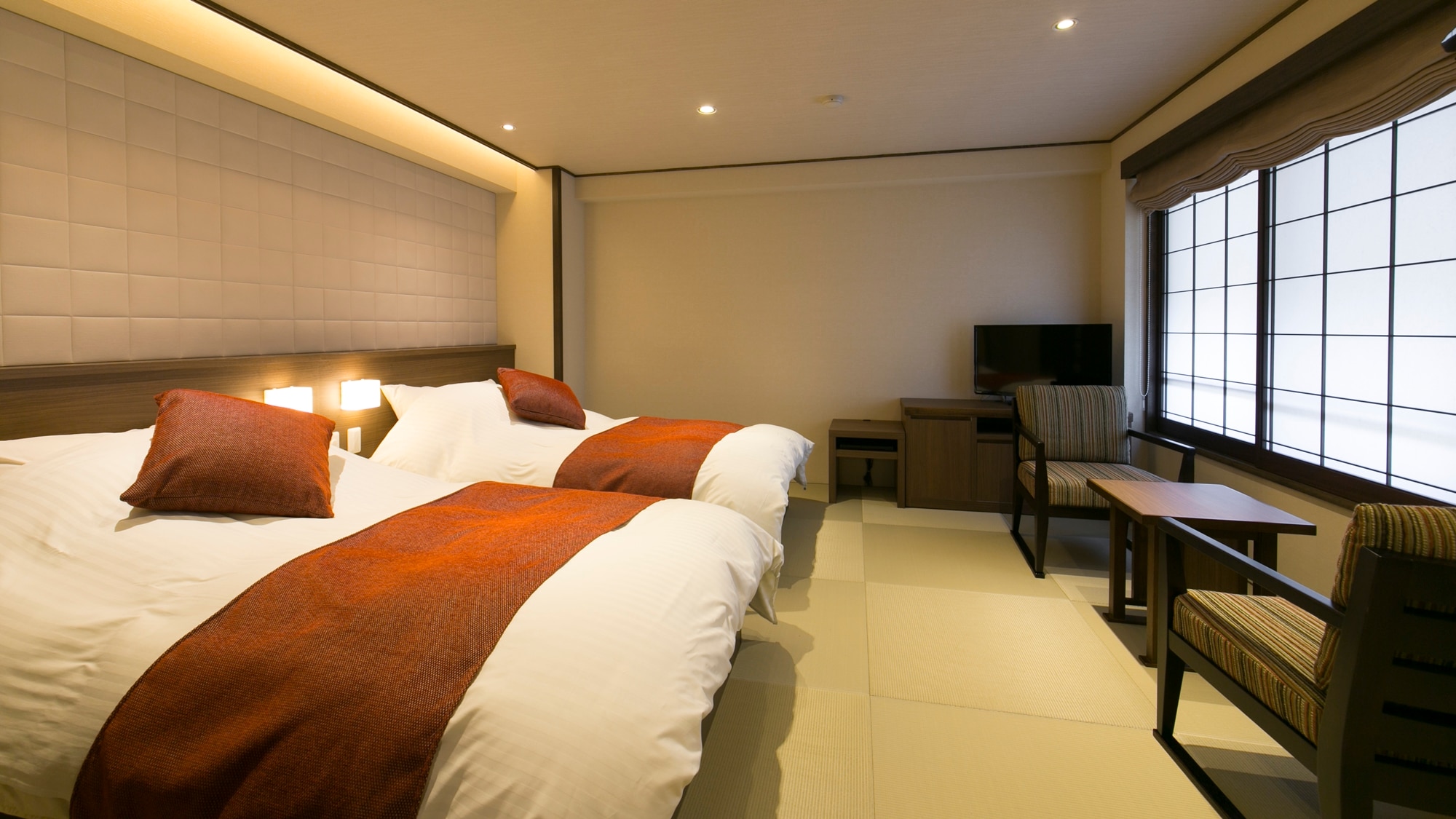 [Non-smoking] Japanese modern twin ◆ For those who value a comfortable bed rather than a view ◆