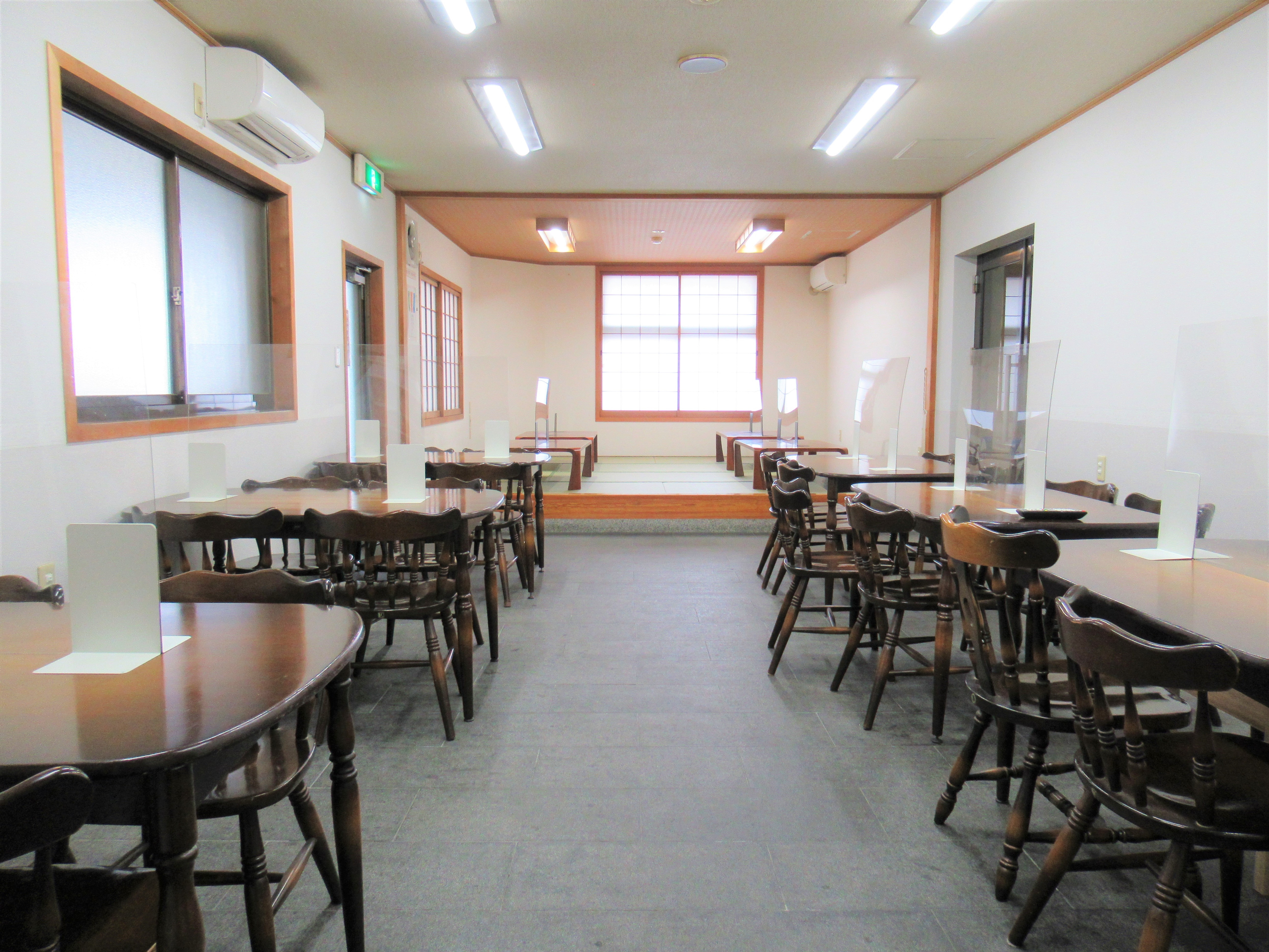 In the dining hall