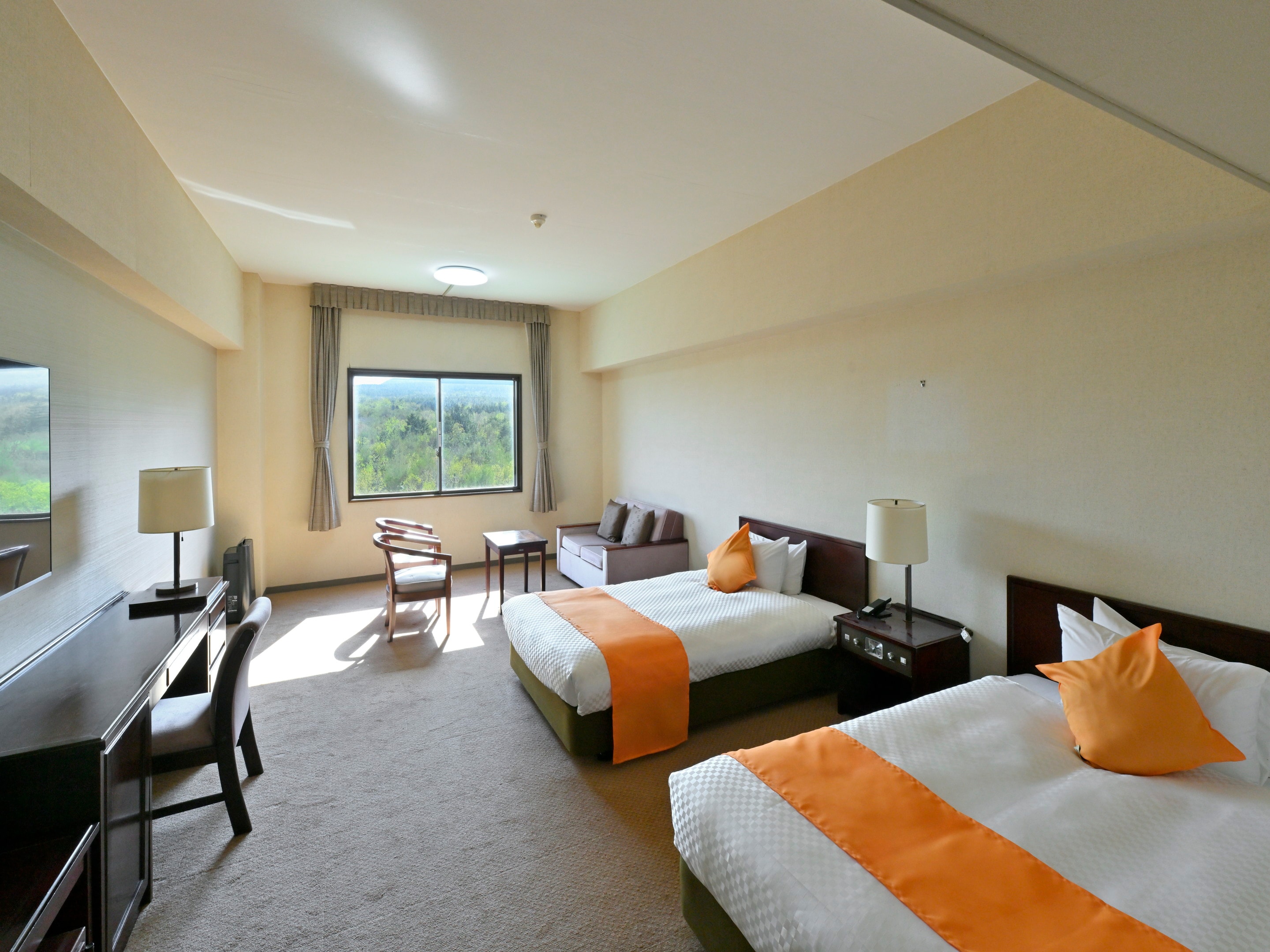 Modern Western-style room, 35 sq m, with mountain view.