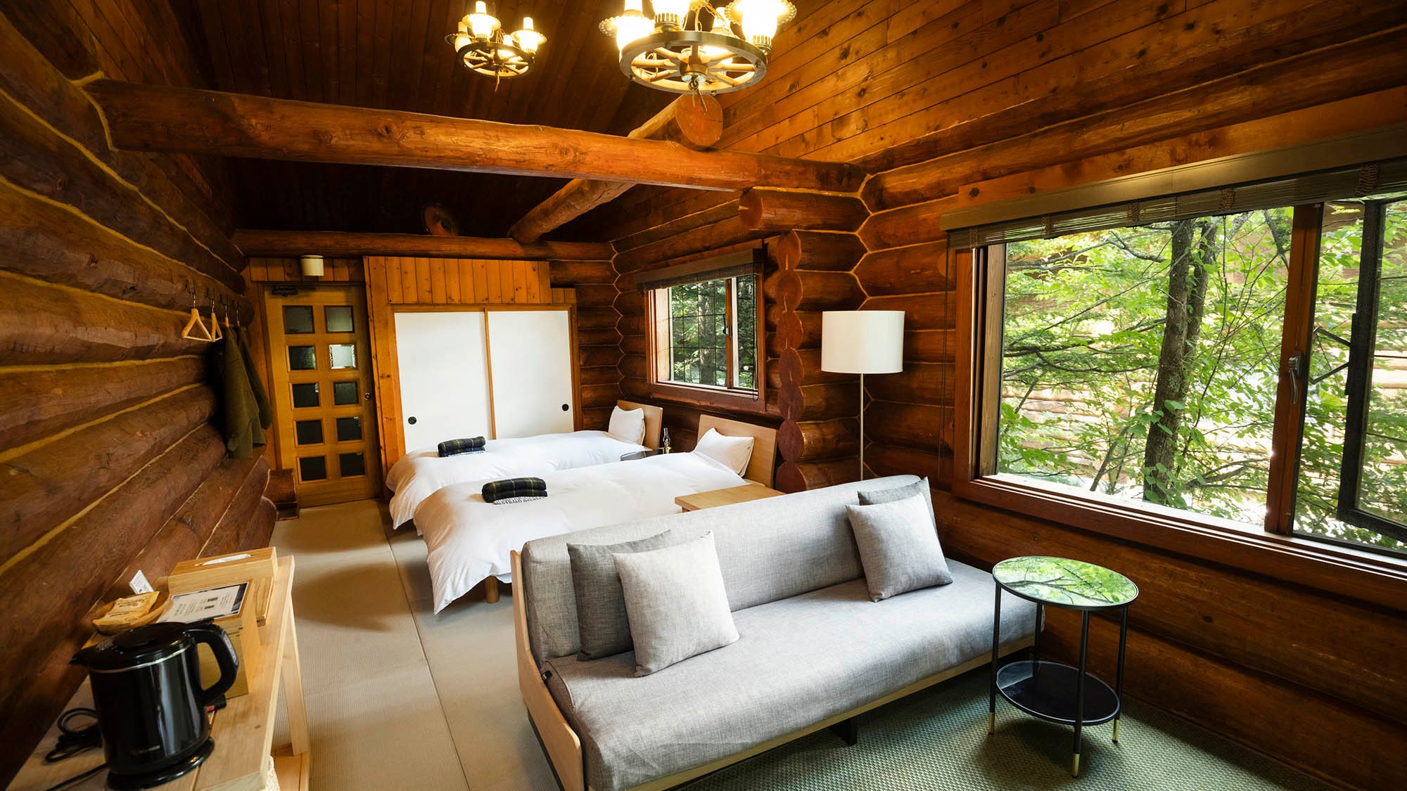 [Log House] Twin bed